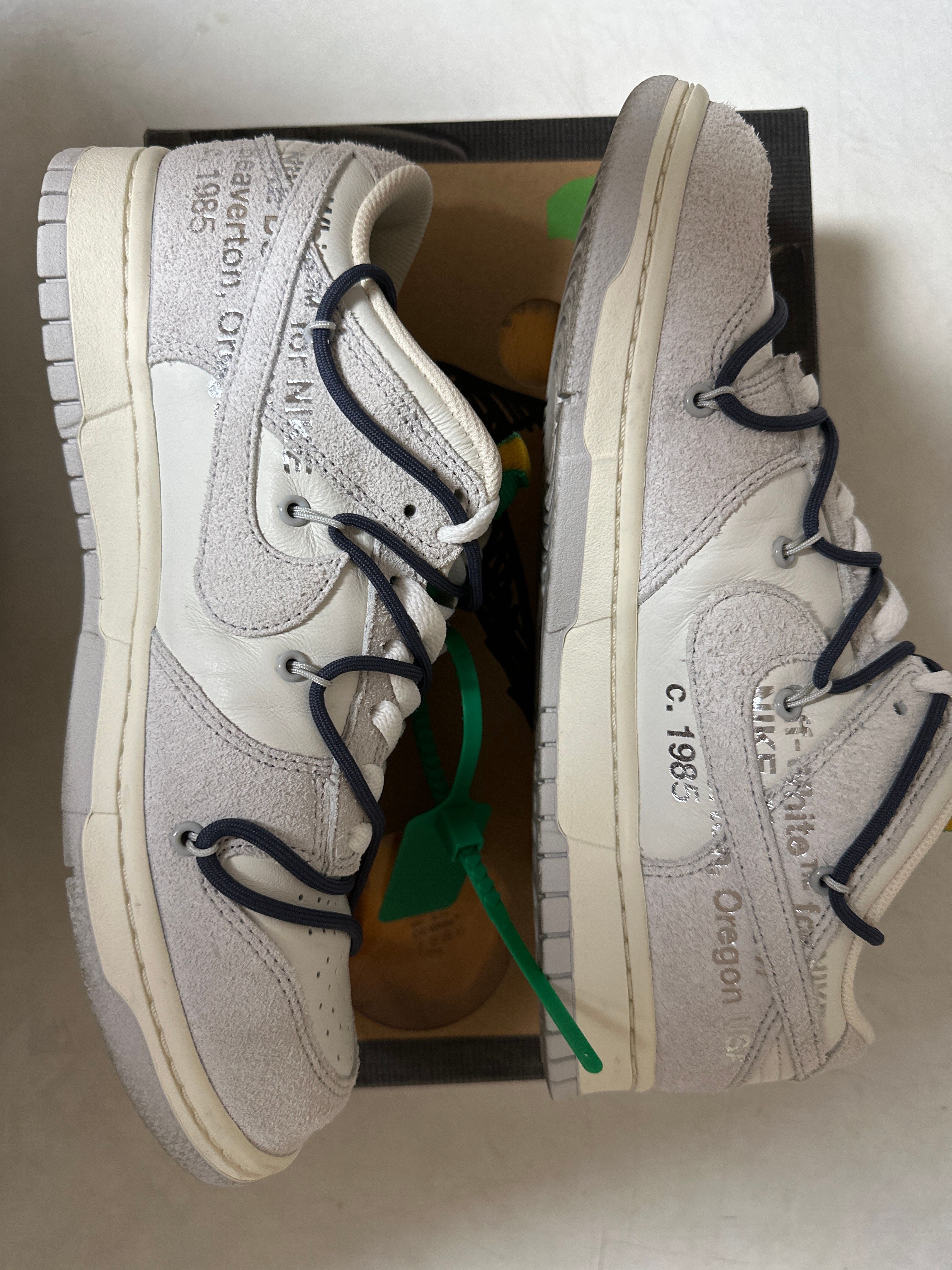 Off-White × Nike Dunk Low "Sail/Neutral Grey/Gridiron"