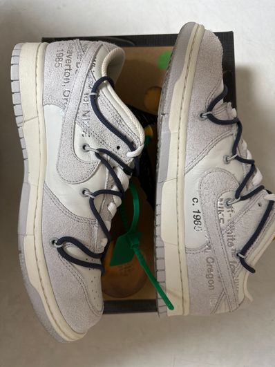 Off-White × Nike Dunk Low "Sail/Neutral Grey/Gridiron"