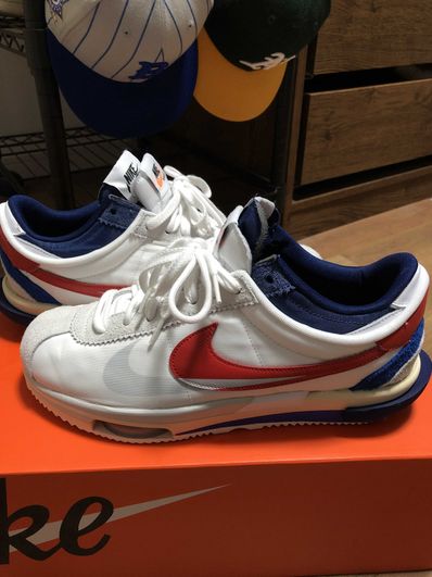 sacai × Nike Zoom Cortez "White and University Red"