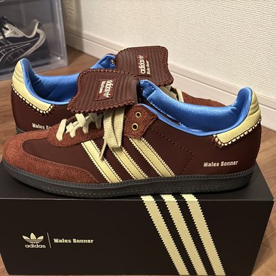 Wales Bonner × adidas Samba Nylon Low "Fox Brown/Sandy Beige/Lucky Blue"