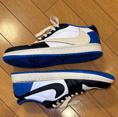 Travis Scott × fragment design × Nike Air Jordan 1 Low OG SP "Military Blue"