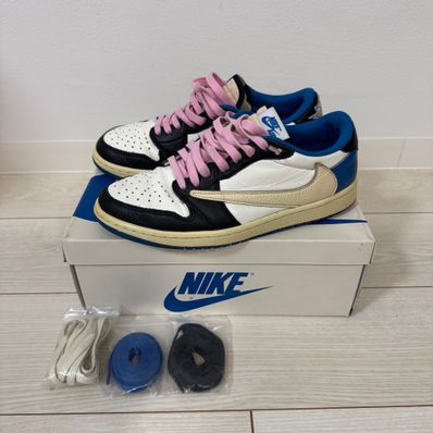 Travis Scott × fragment design × Nike Air Jordan 1 Low OG SP "Military Blue"