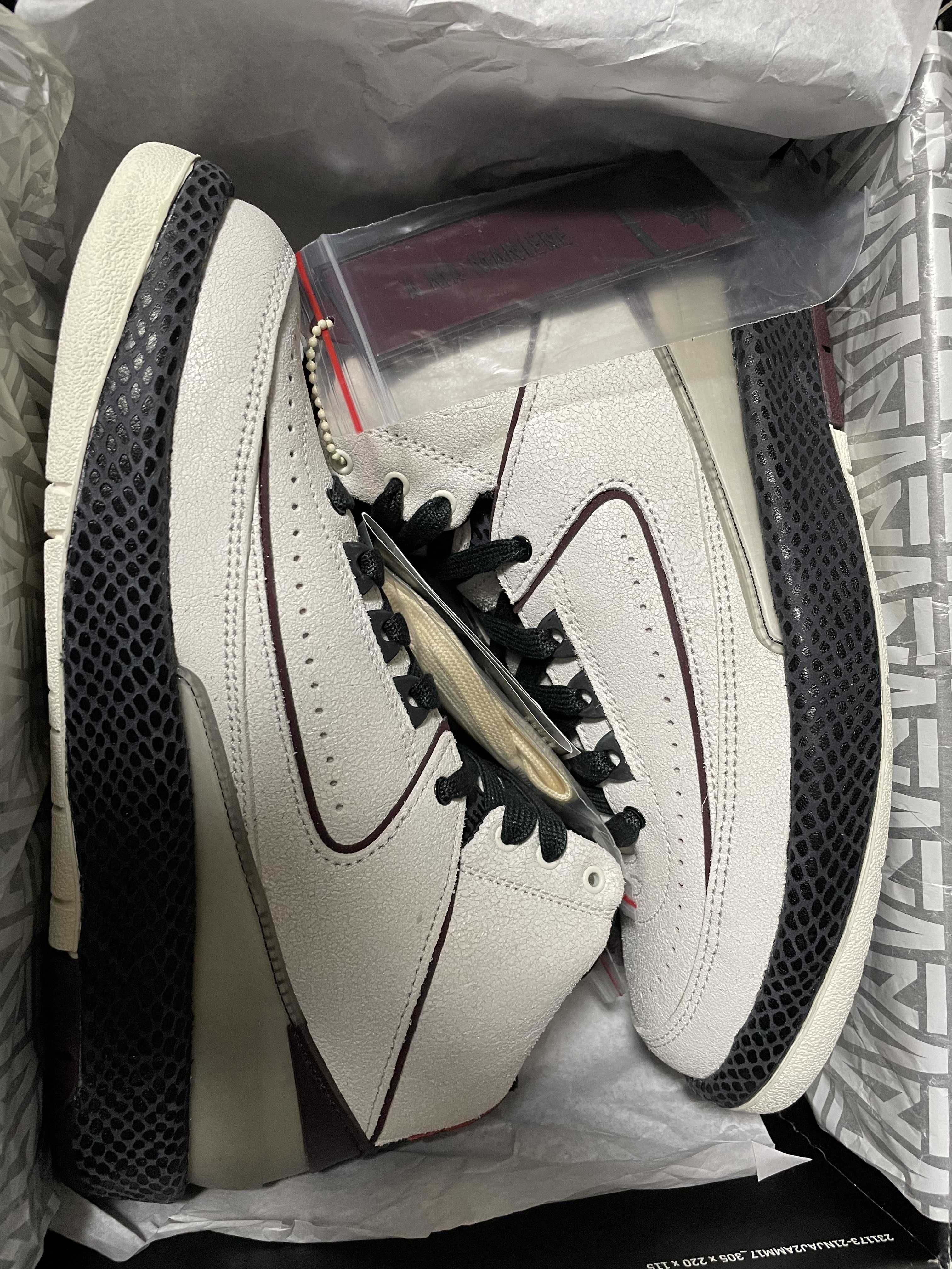 A Ma Maniere × Nike Air Jordan 2 "Airness/Sail and Burgundy"