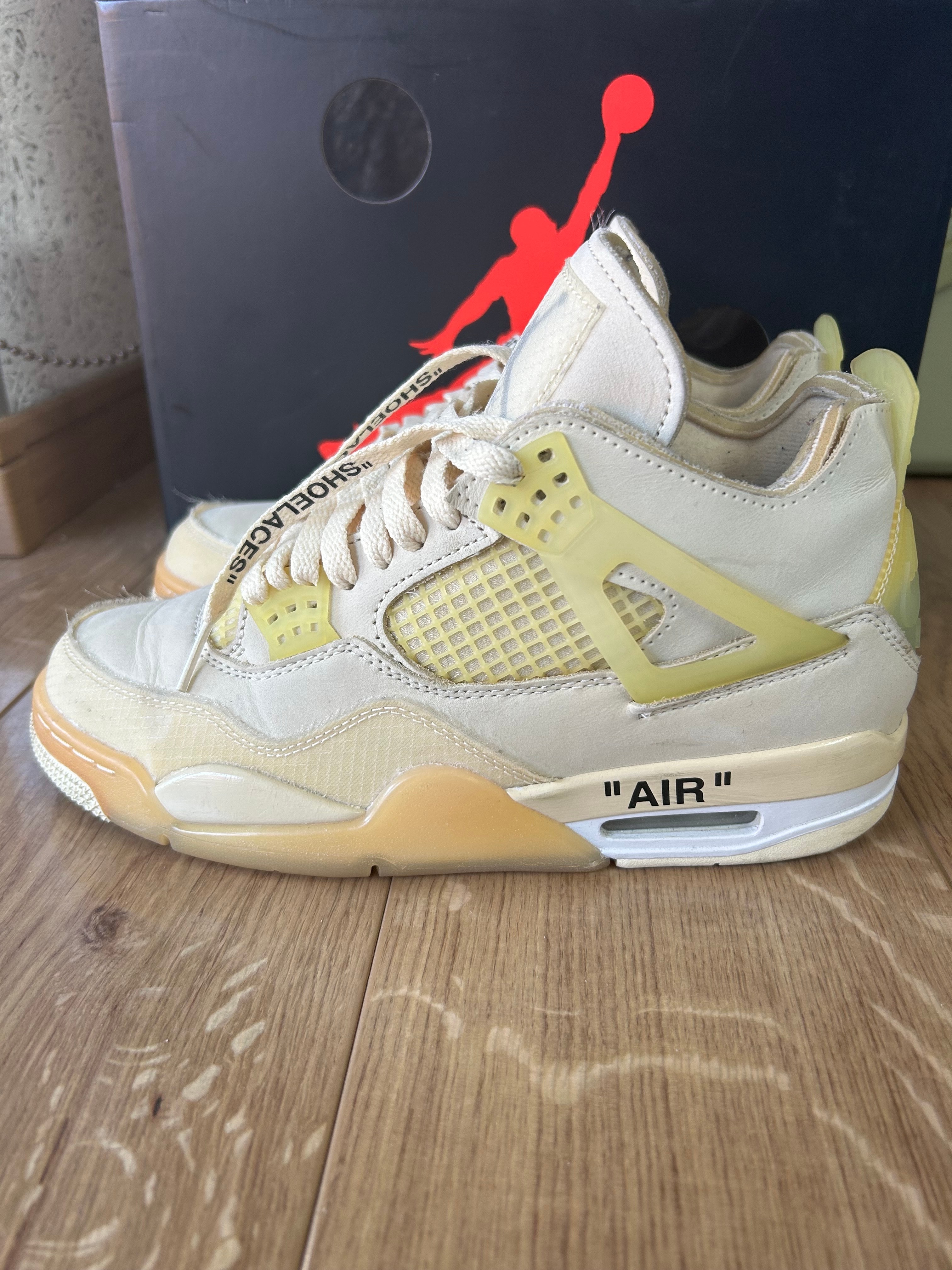 Off-White × Nike Women's Air Jordan 4 SP "Sail"