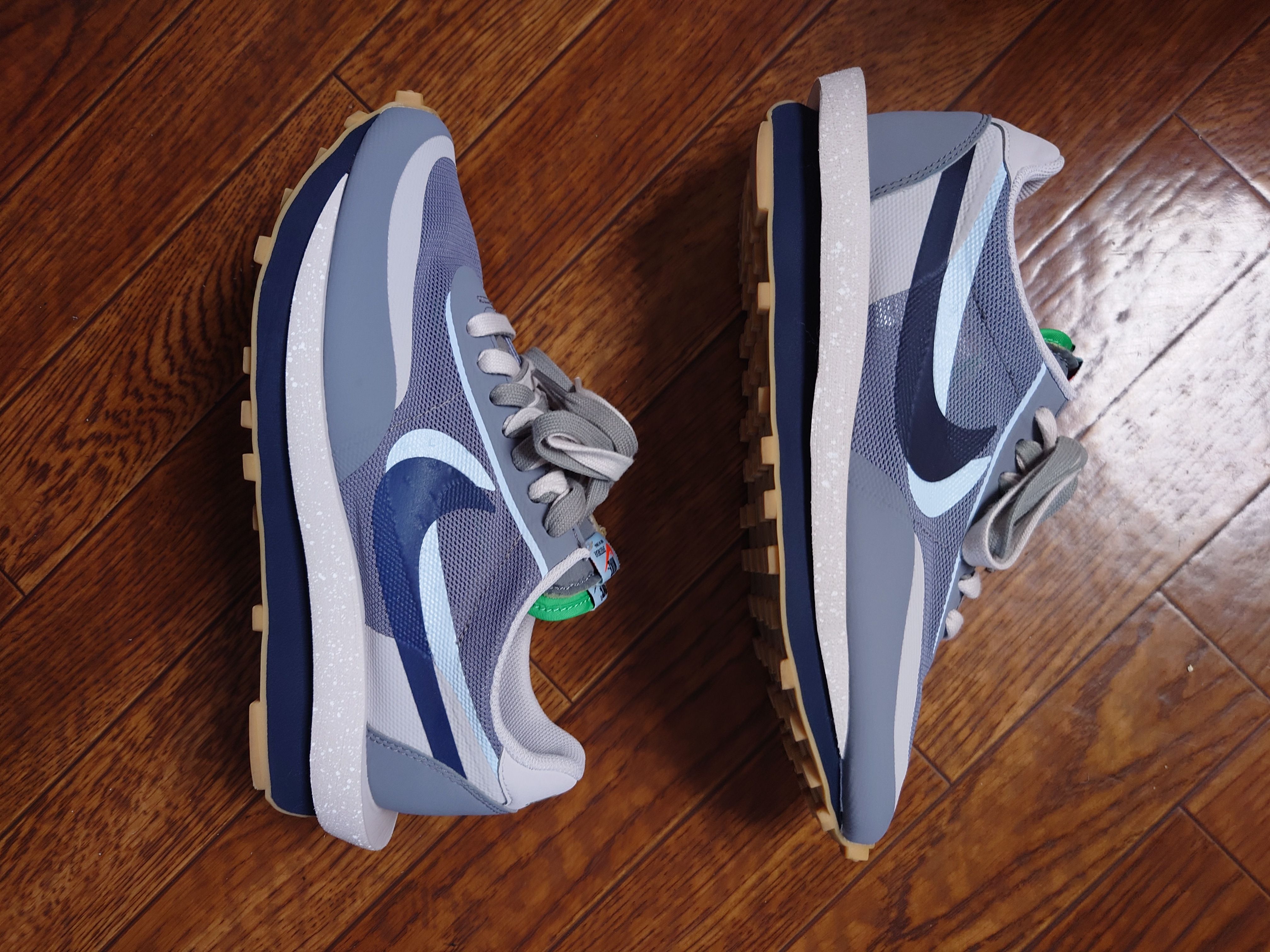 CLOT × Sacai × Nike LD Waffle "Grey Obsidian/Cool Grey"