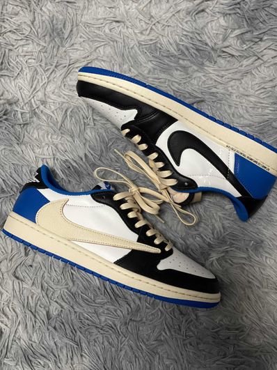 Travis Scott × fragment design × Nike Air Jordan 1 Low OG SP "Military Blue"