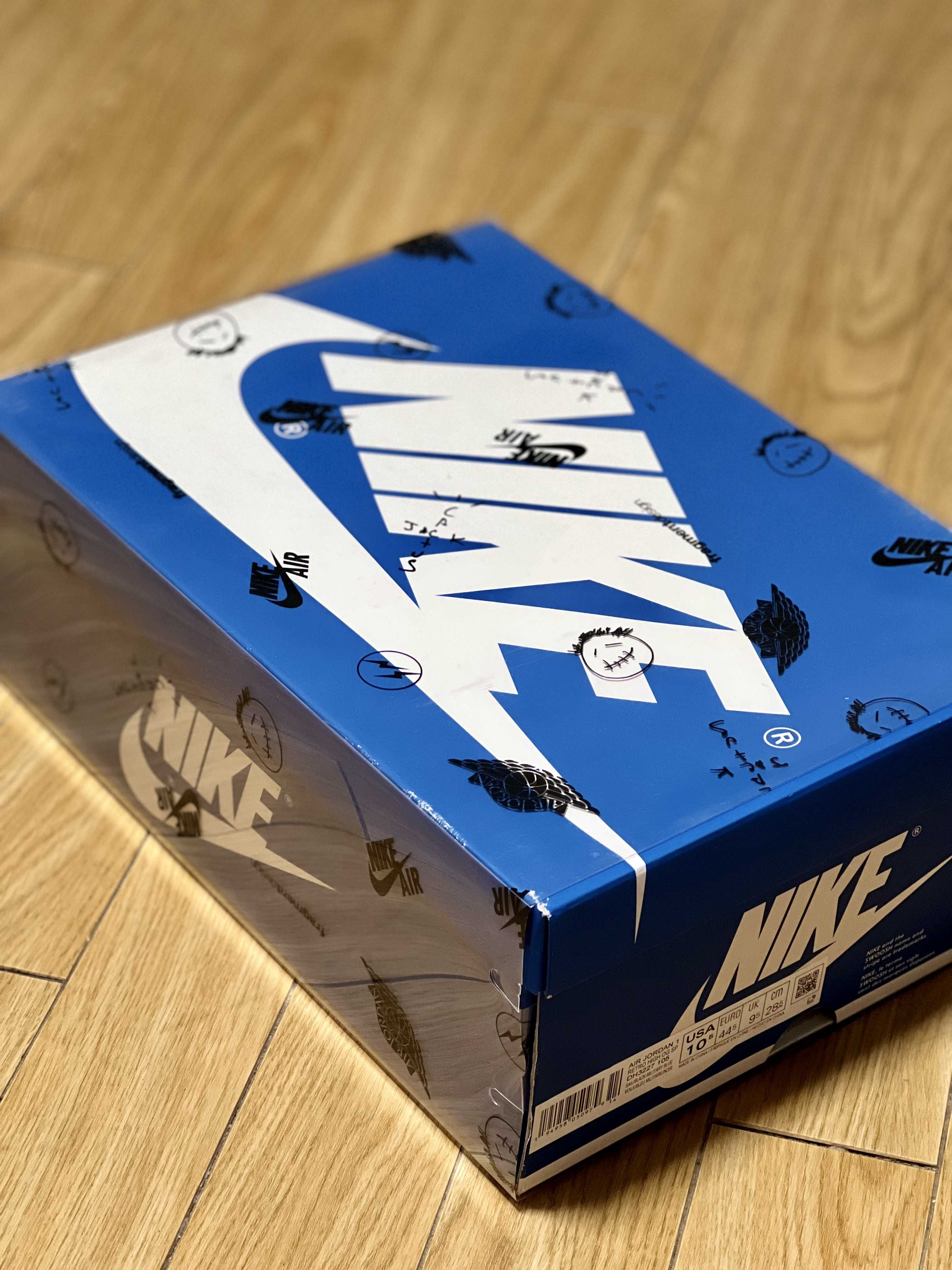 Travis Scott × fragment design × Nike Air Jordan 1 Retro High OG SP "Military Blue"
