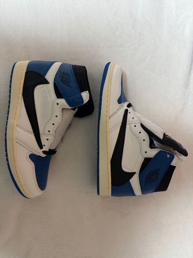 Travis Scott × fragment design × Nike Air Jordan 1 Retro High OG SP "Military Blue"