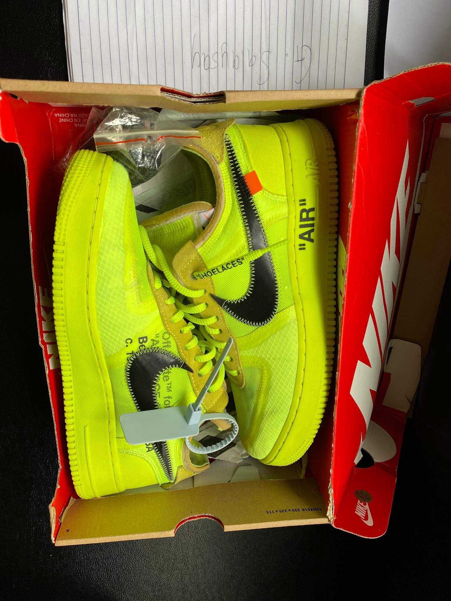 Off-White × Nike Air Force 1 Low "Volt"