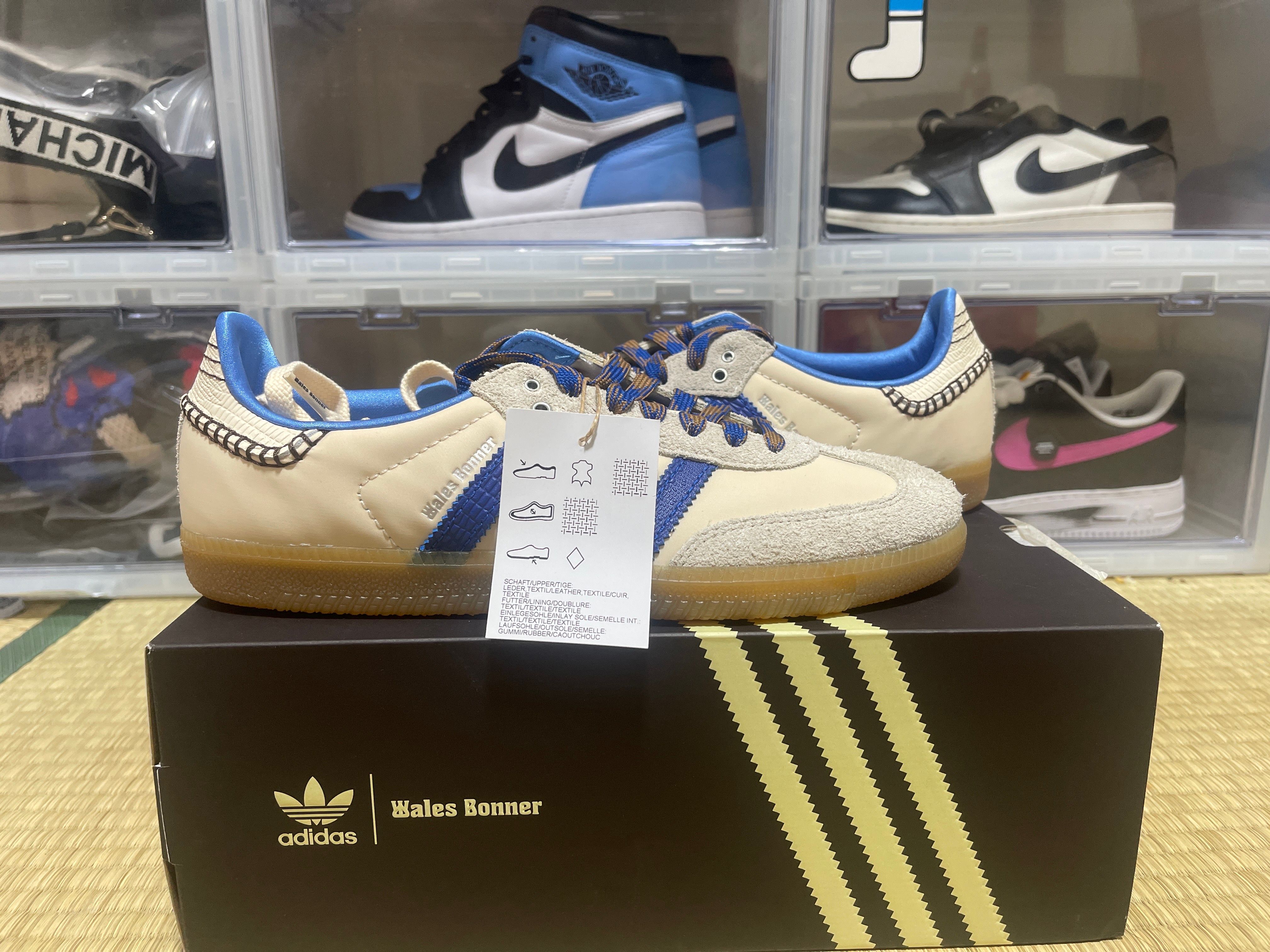 Wales Bonner × adidas Nylon Samba "Wonder Clay/Team Royal Blue/Wonder White"