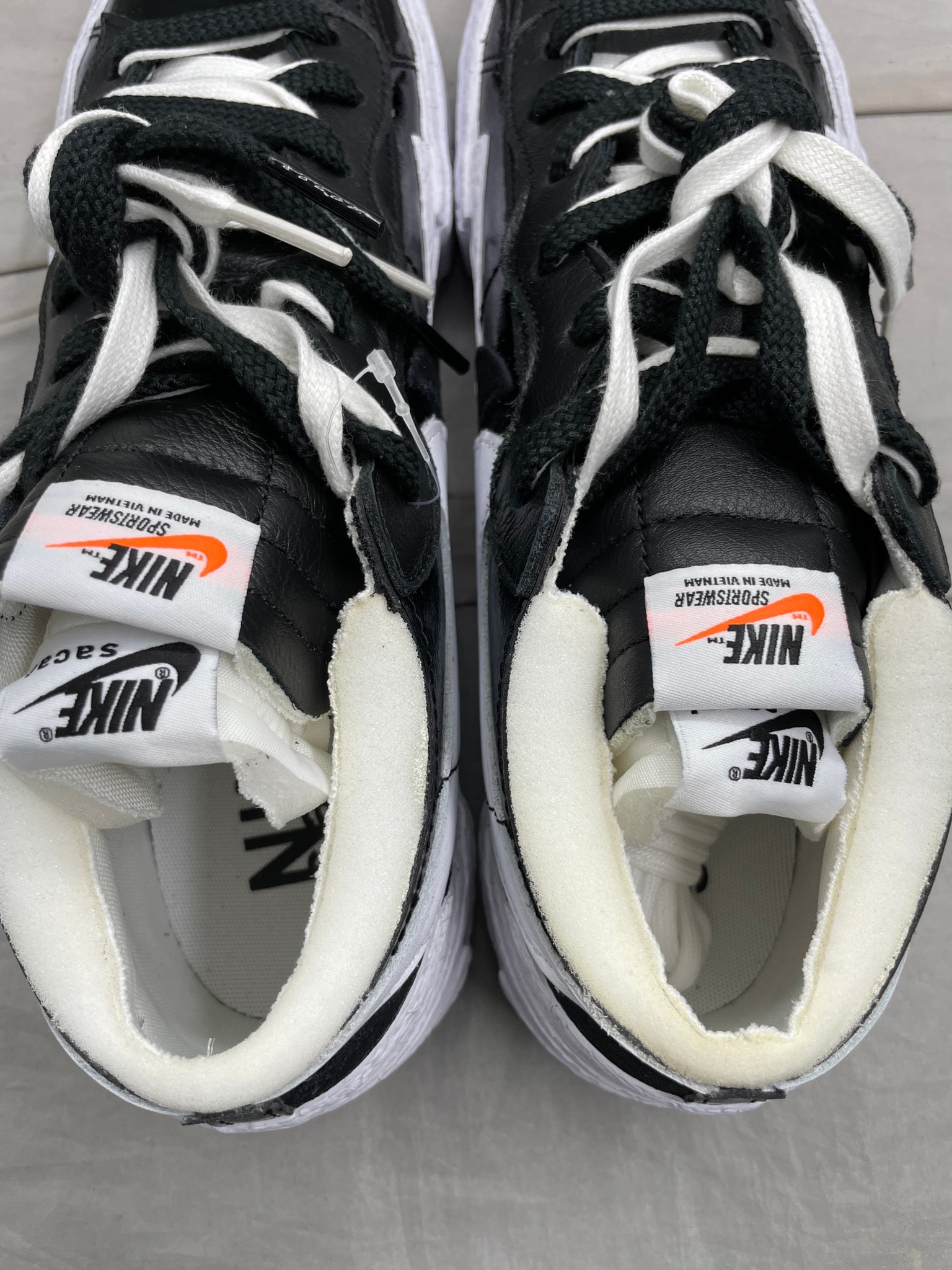 sacai × Nike Blazer Low "Black Patent Leather"