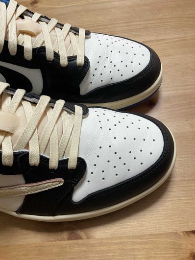 Travis Scott × fragment design × Nike Air Jordan 1 Low OG SP "Military Blue"