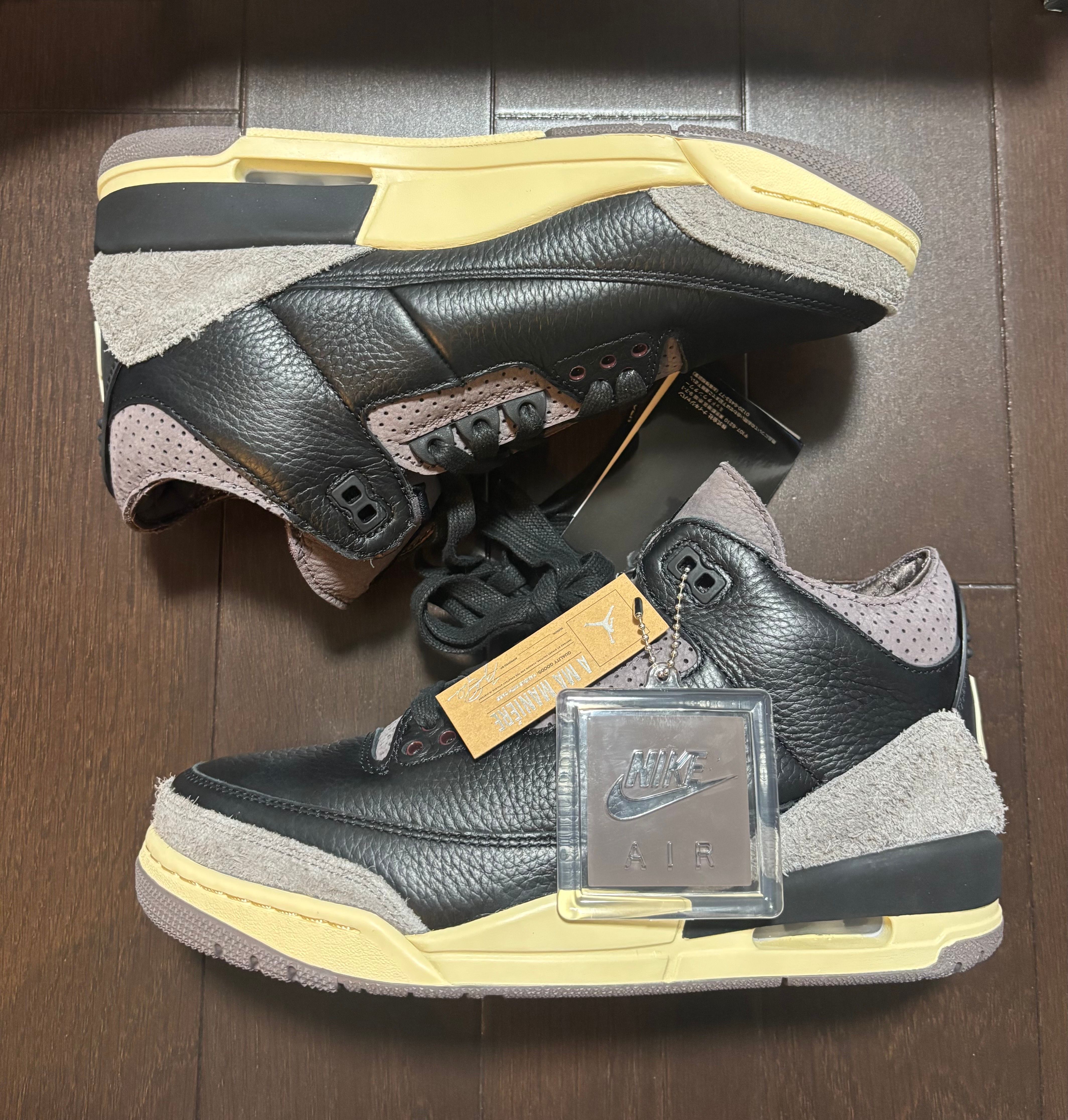 A Ma Maniere × Nike Women's Air Jordan 3 Retro OG SP "Black and Flat Pewter/WYWS"