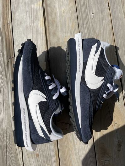 Fragment × sacai × Nike LD Waffle "Blackended Blue"