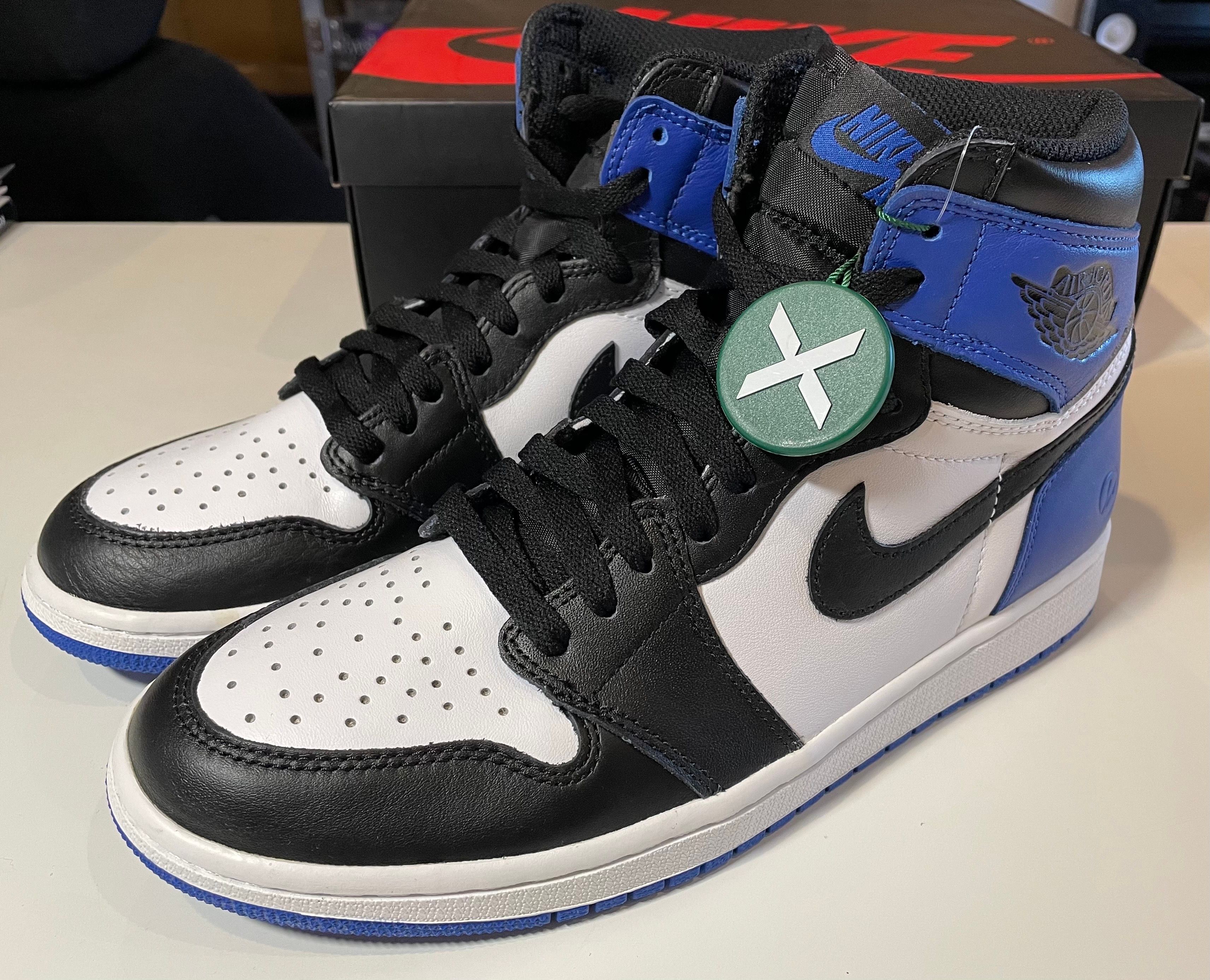 fragment design × Nike Air Jordan 1 Retro High OG "Black/Sport Royal/White"