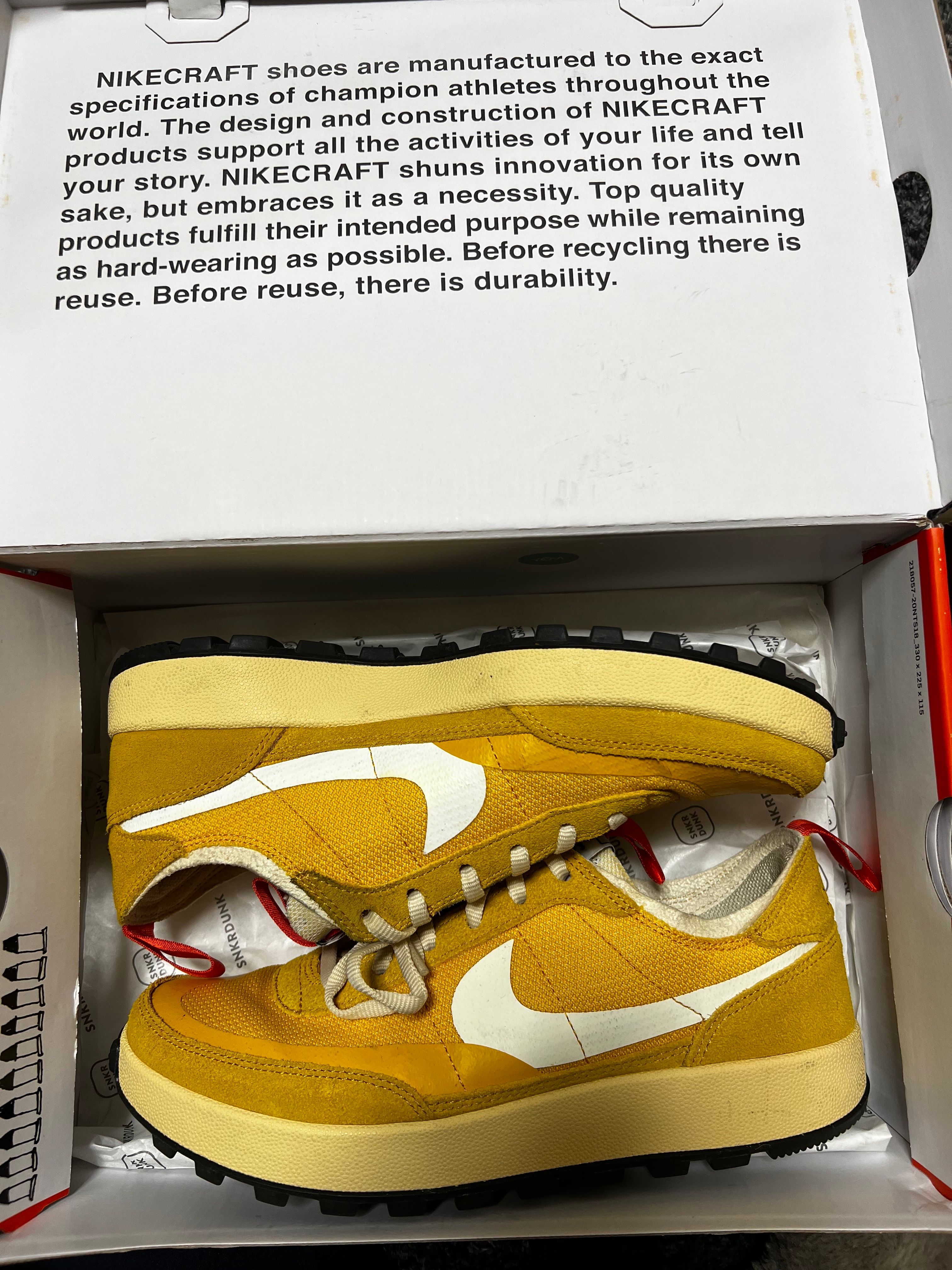 Tom Sachs × NikeCraft Women's General Purpose Shoe "Yellow / Archive"