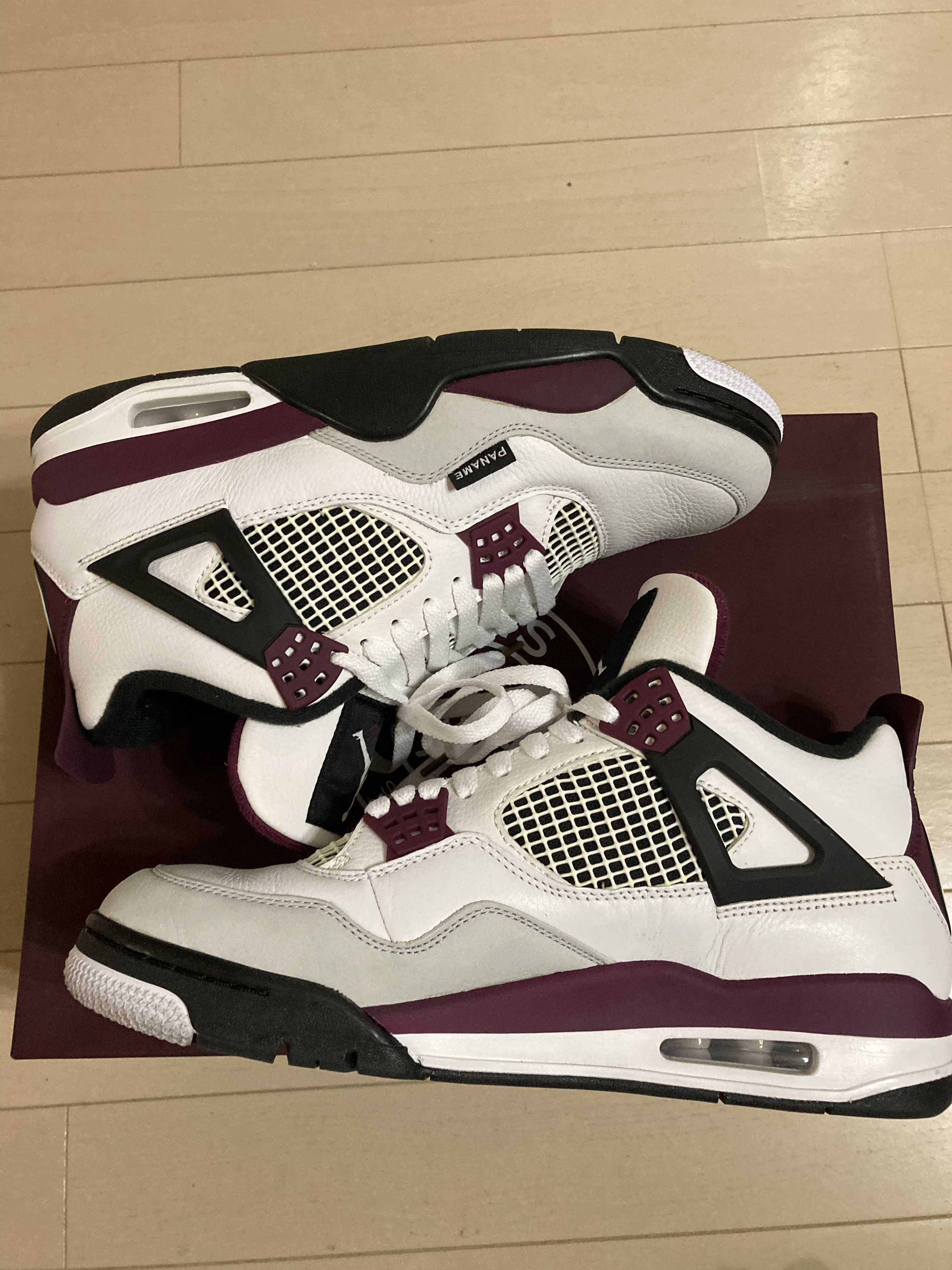 Paris Saint Germain ×Nike Air Jordan 4 Retro "White/Bordeaux/Neutral Gray"