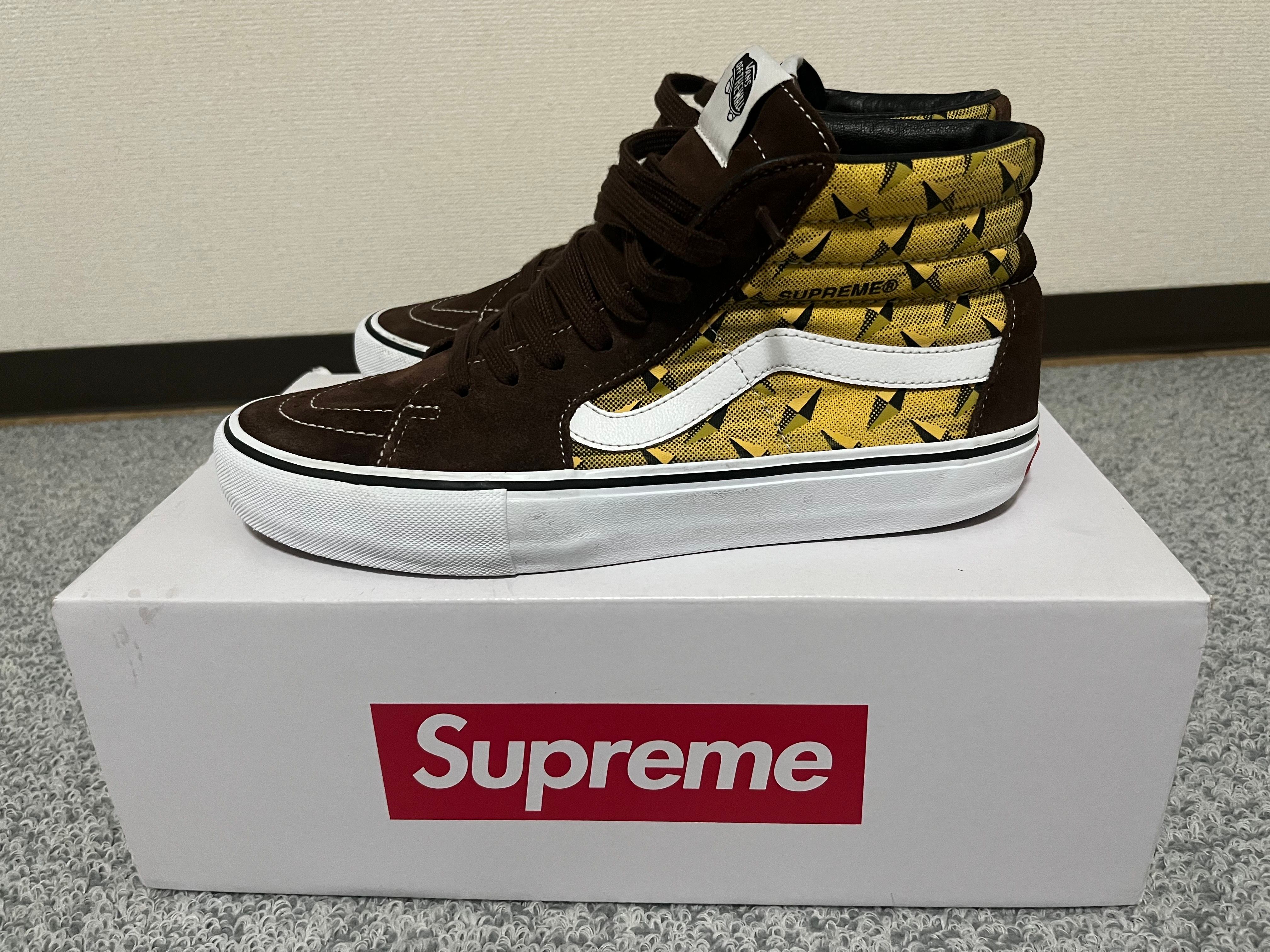 Supreme × Vans Sk8 Hi Diamond Plate "Brown"