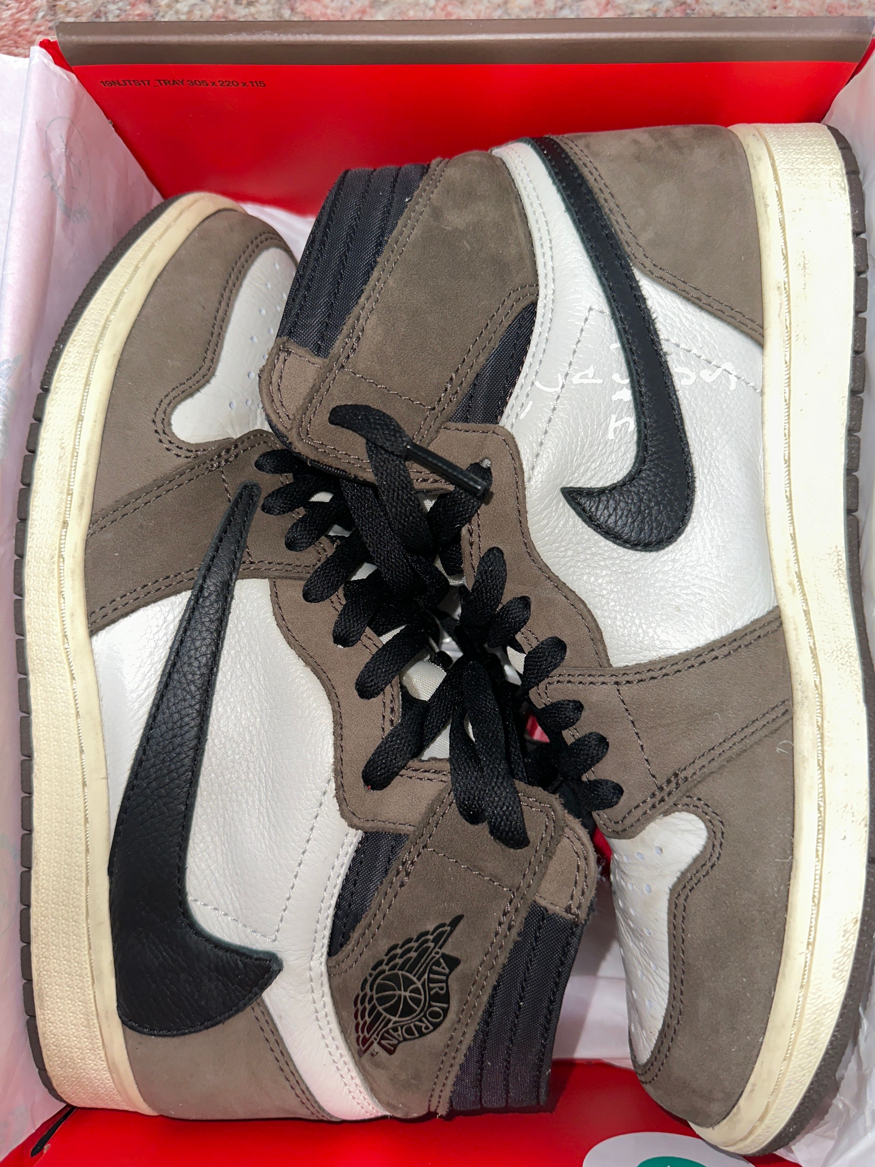 Travis Scott × Nike Air Jordan 1 Retro High OG TS SP "Sail/Dark Mocha"
