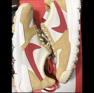 Tom Sachs × Nike Mars Yard 2.0 "Natural/Sport Red-Maple"