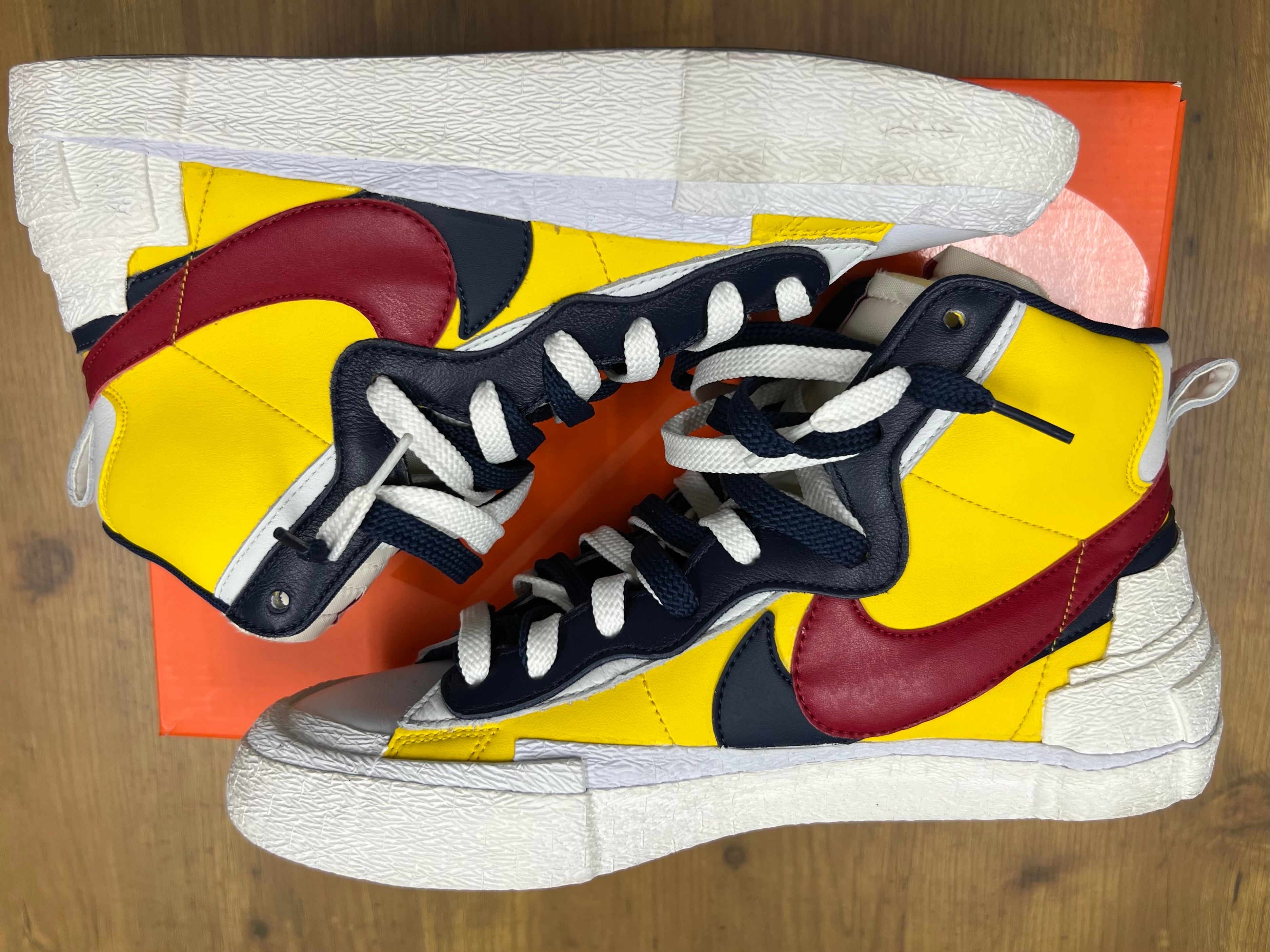 sacai × Nike Blazer Mid "Varsity Maize/Varsity Red"