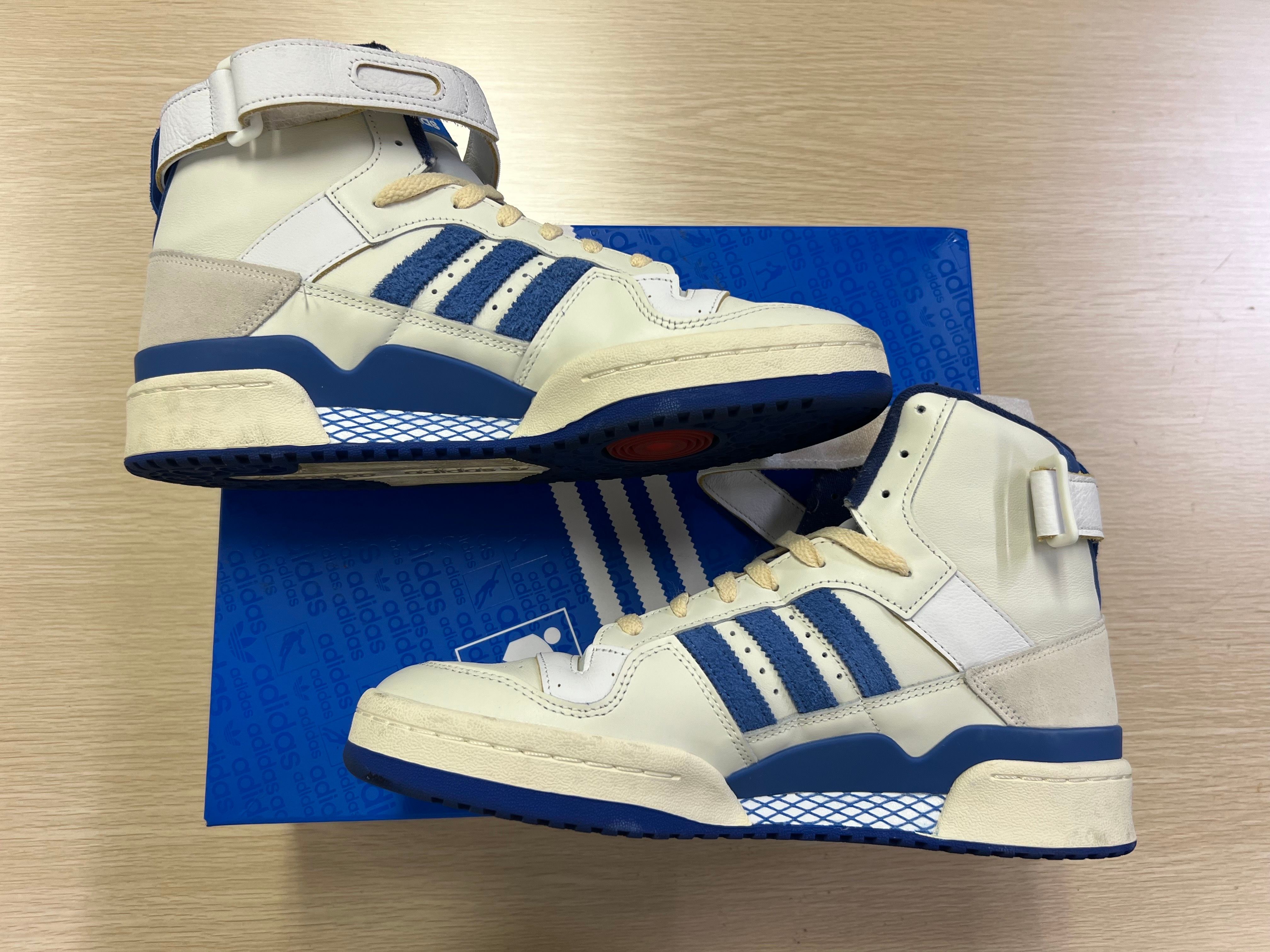adidas Forum 84 High Blue Thread "Off White-Bright Blue/Footwear White"