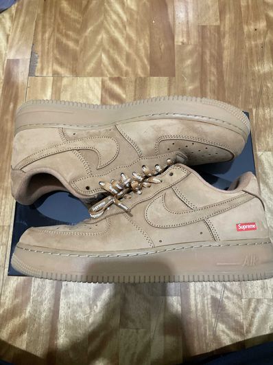 Supreme × Nike Air Force 1 Low "Flax/Wheat"