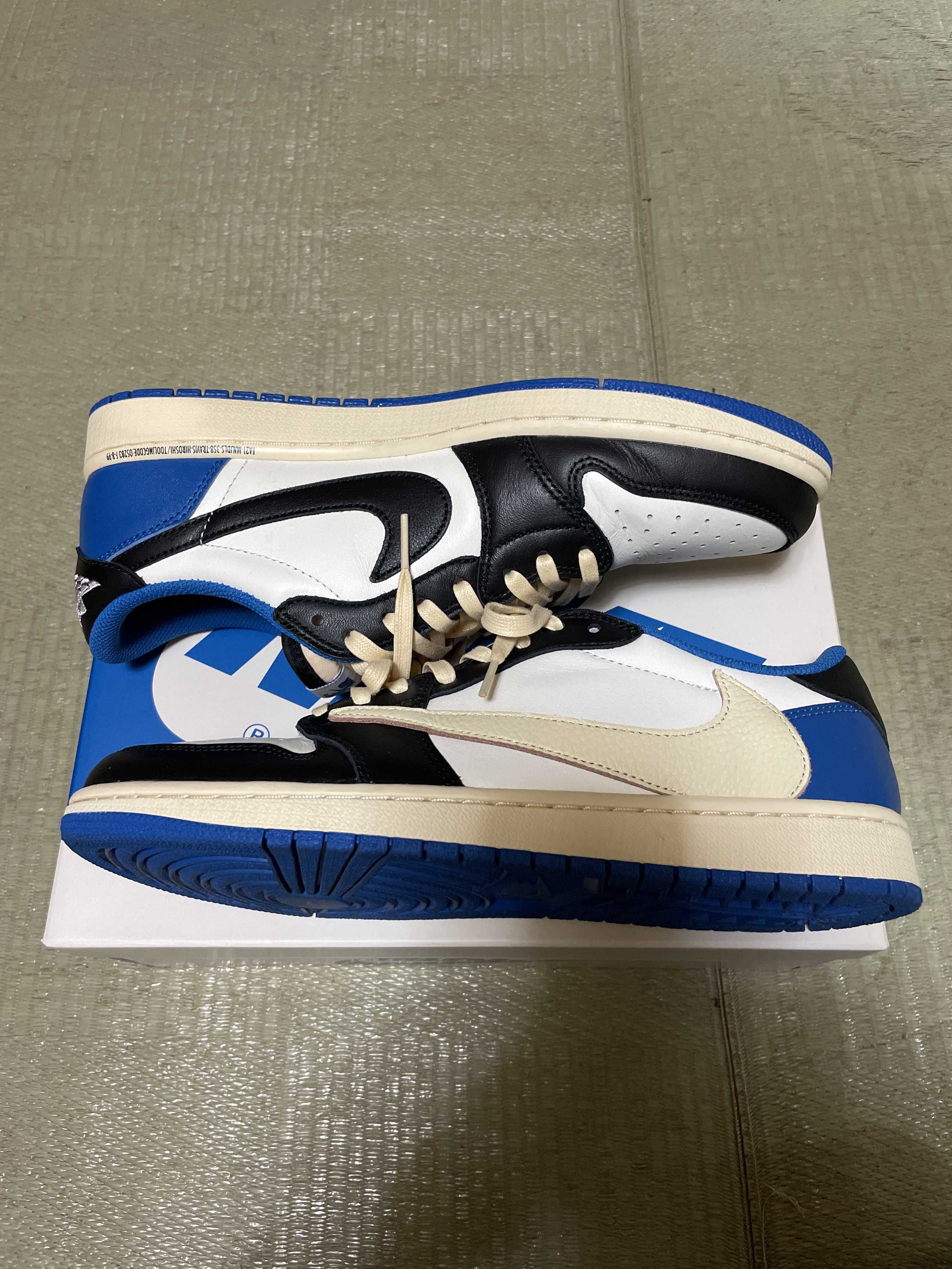 Travis Scott × fragment design × Nike Air Jordan 1 Low OG SP "Military Blue"