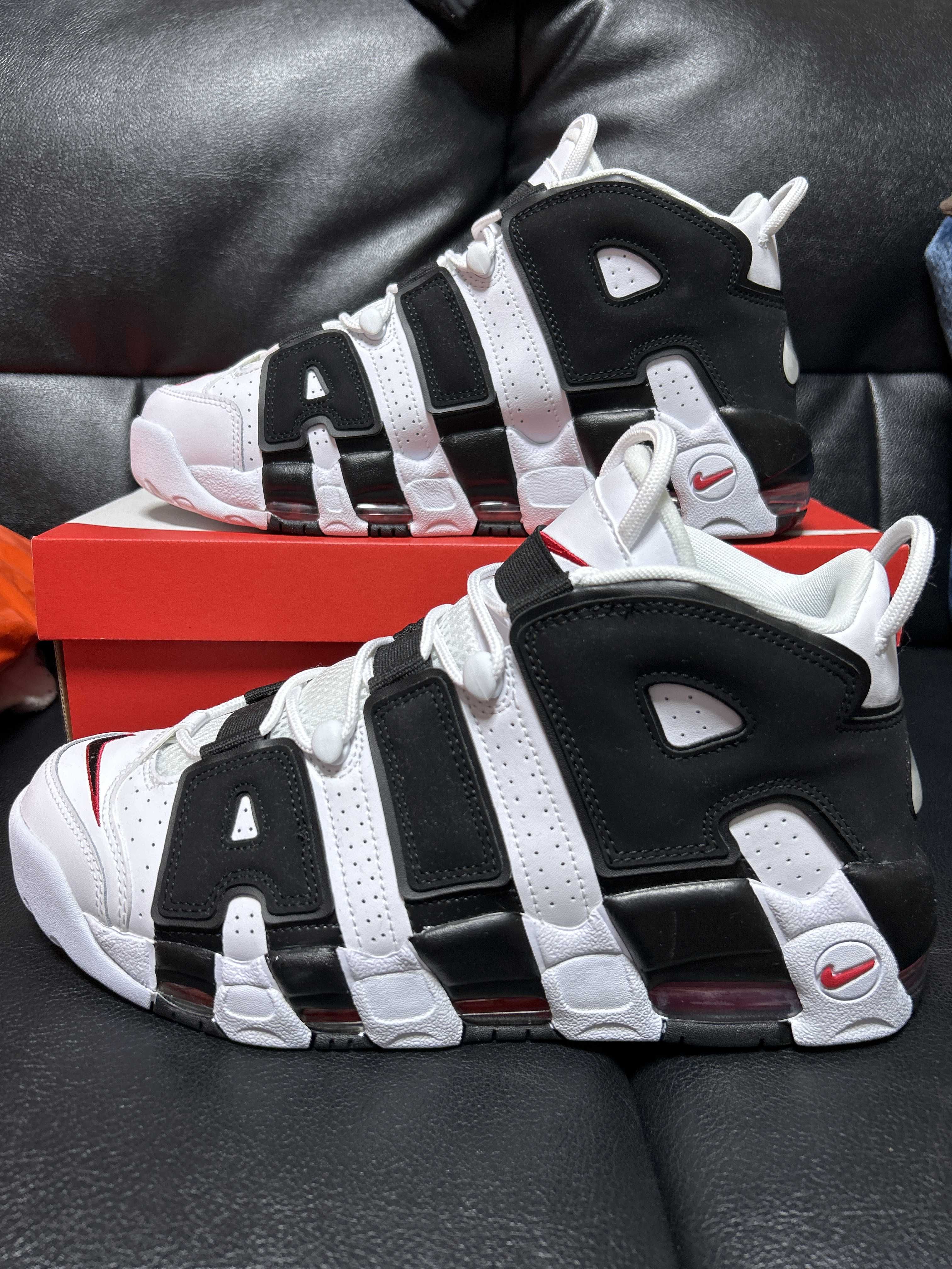 NIKE AIR MORE UPTEMPO "WHITE/BLACK/UNIVERSITY RED"(2020)