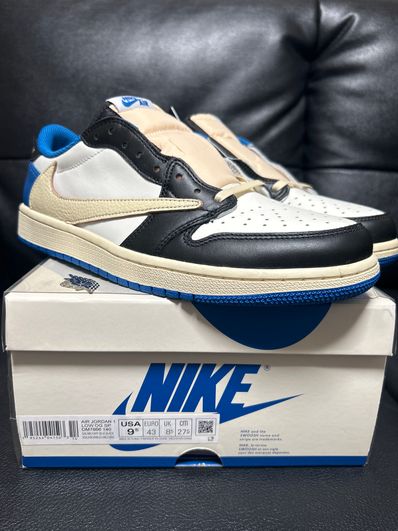 Travis Scott × fragment design × Nike Air Jordan 1 Low OG SP "Military Blue"