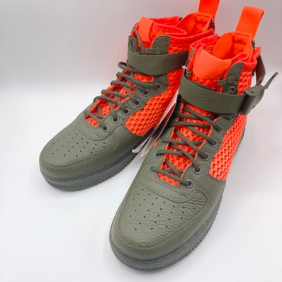 Nike SF Air Force 1 Mid "Cargo Khaki Total Crimson"
