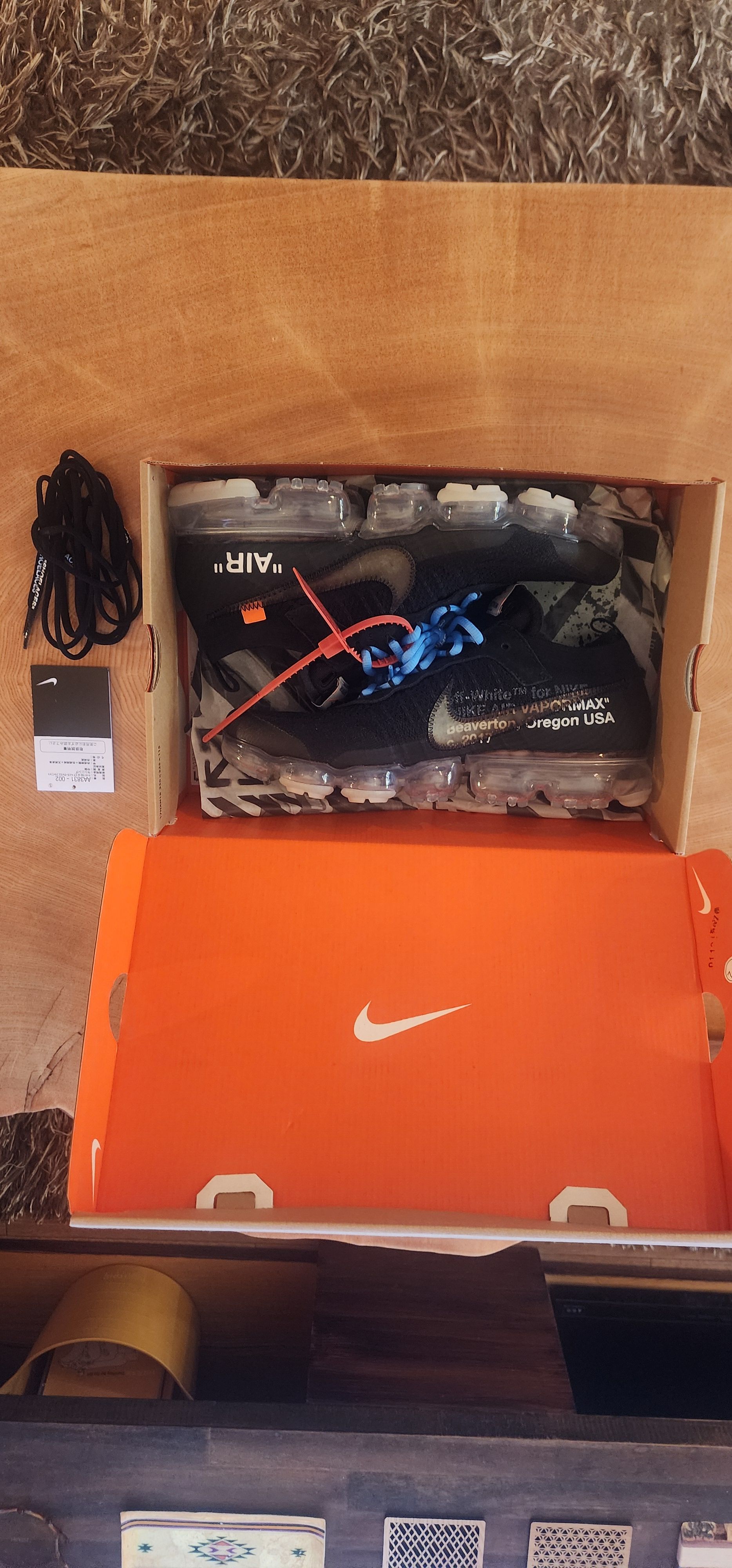 Off-White × Nike Air Vapormax "Black/Total Orange/Clear"