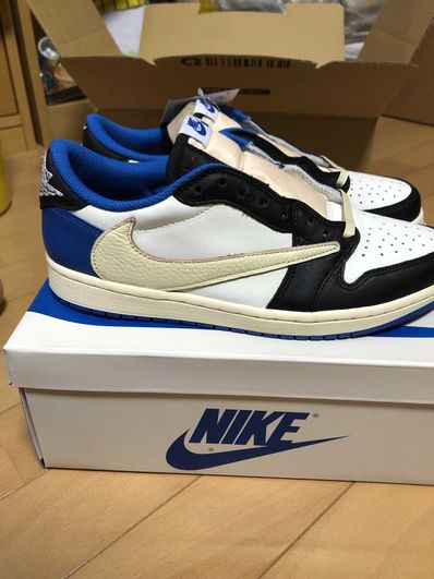 Travis Scott × fragment design × Nike Air Jordan 1 Low OG SP "Military Blue"