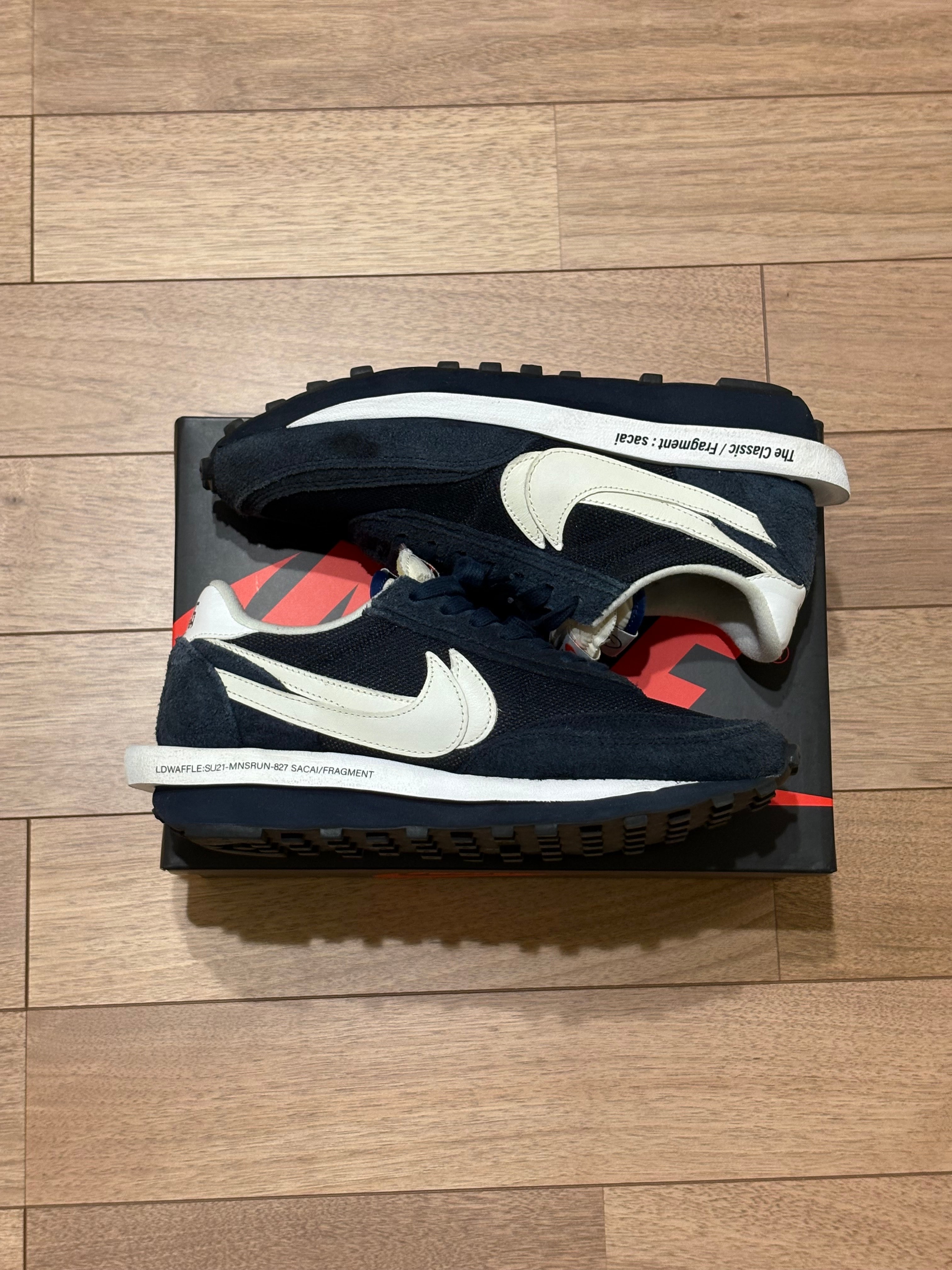 fragment design × sacai × Nike LD Waffle "Blackended Blue"