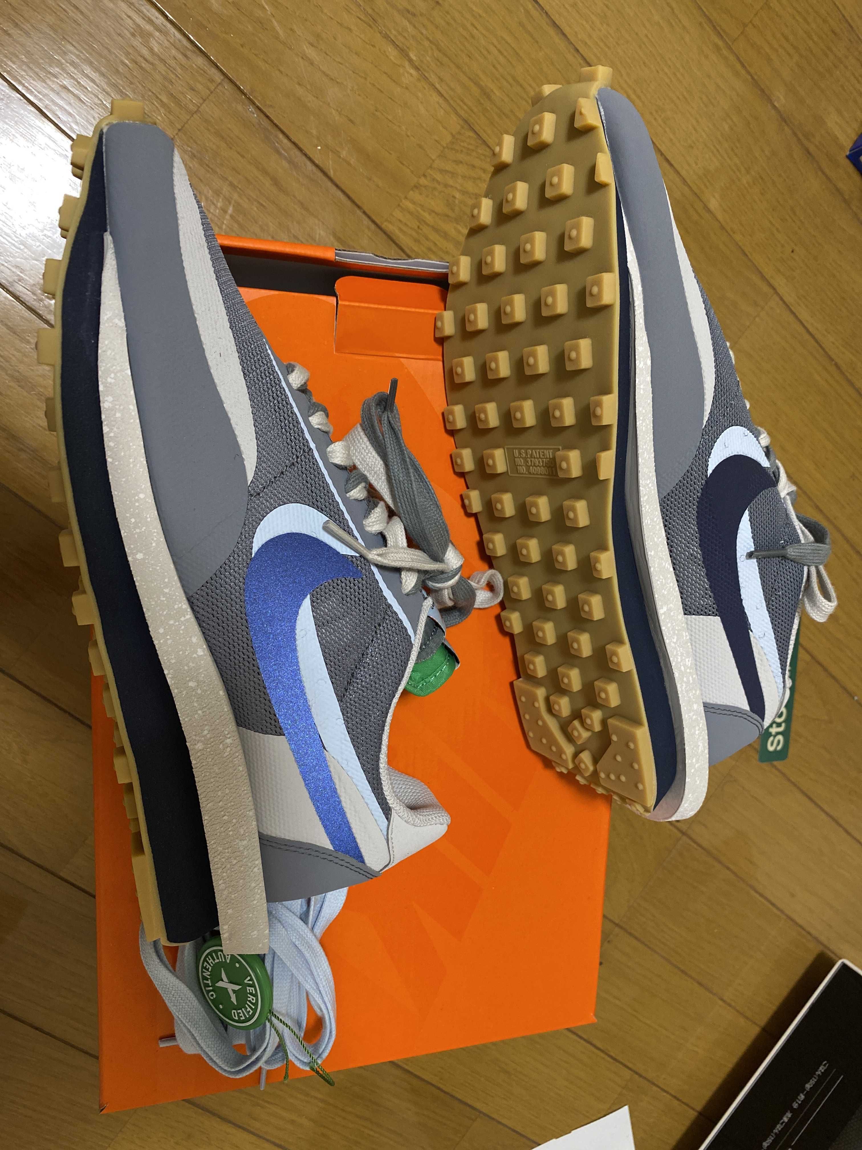 CLOT × Sacai × Nike LD Waffle "Grey Obsidian/Cool Grey"