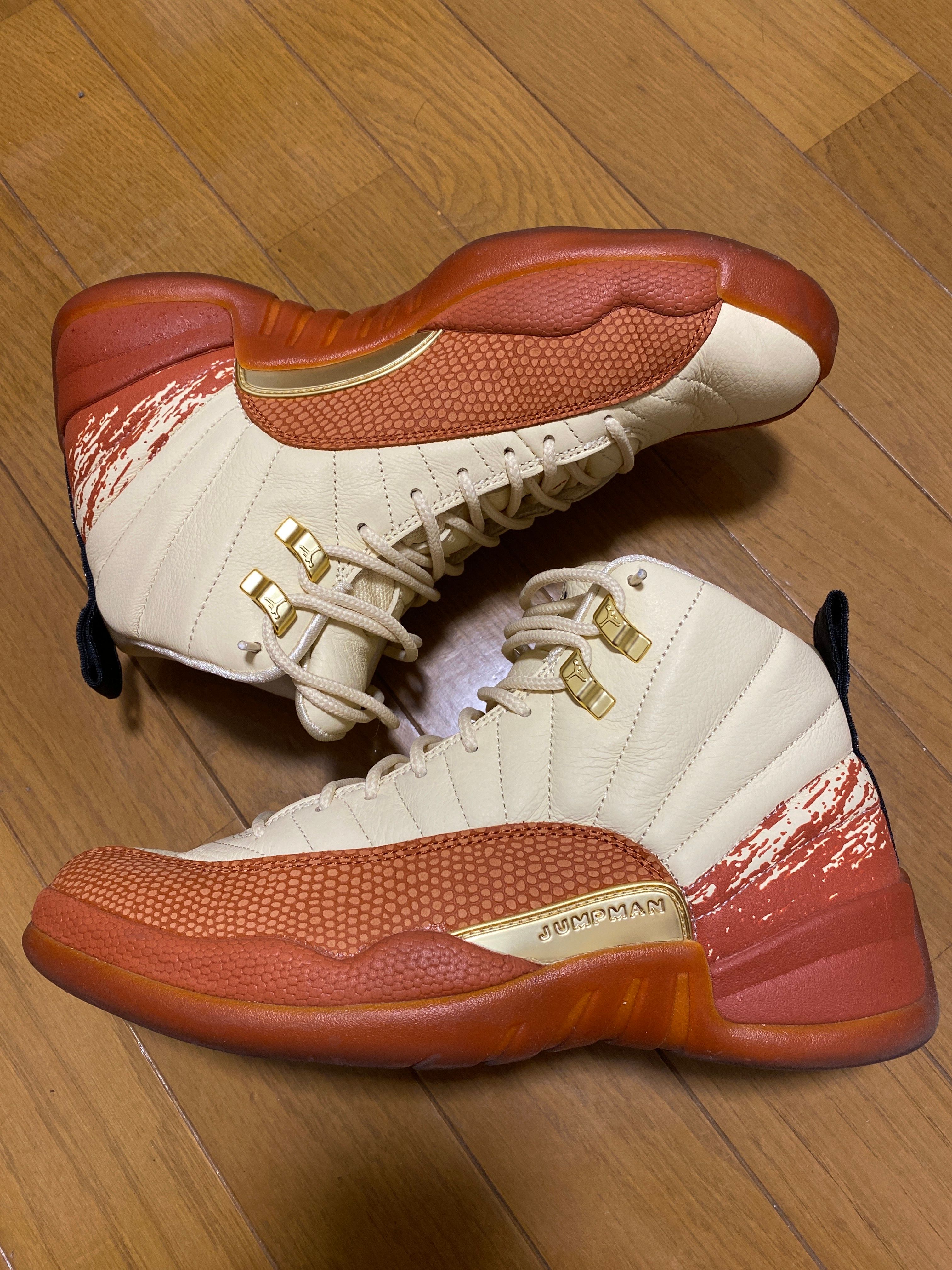 Eastside Golf × Nike Air Jordan 12 "Muslin/Black Burnt Sunrise"
