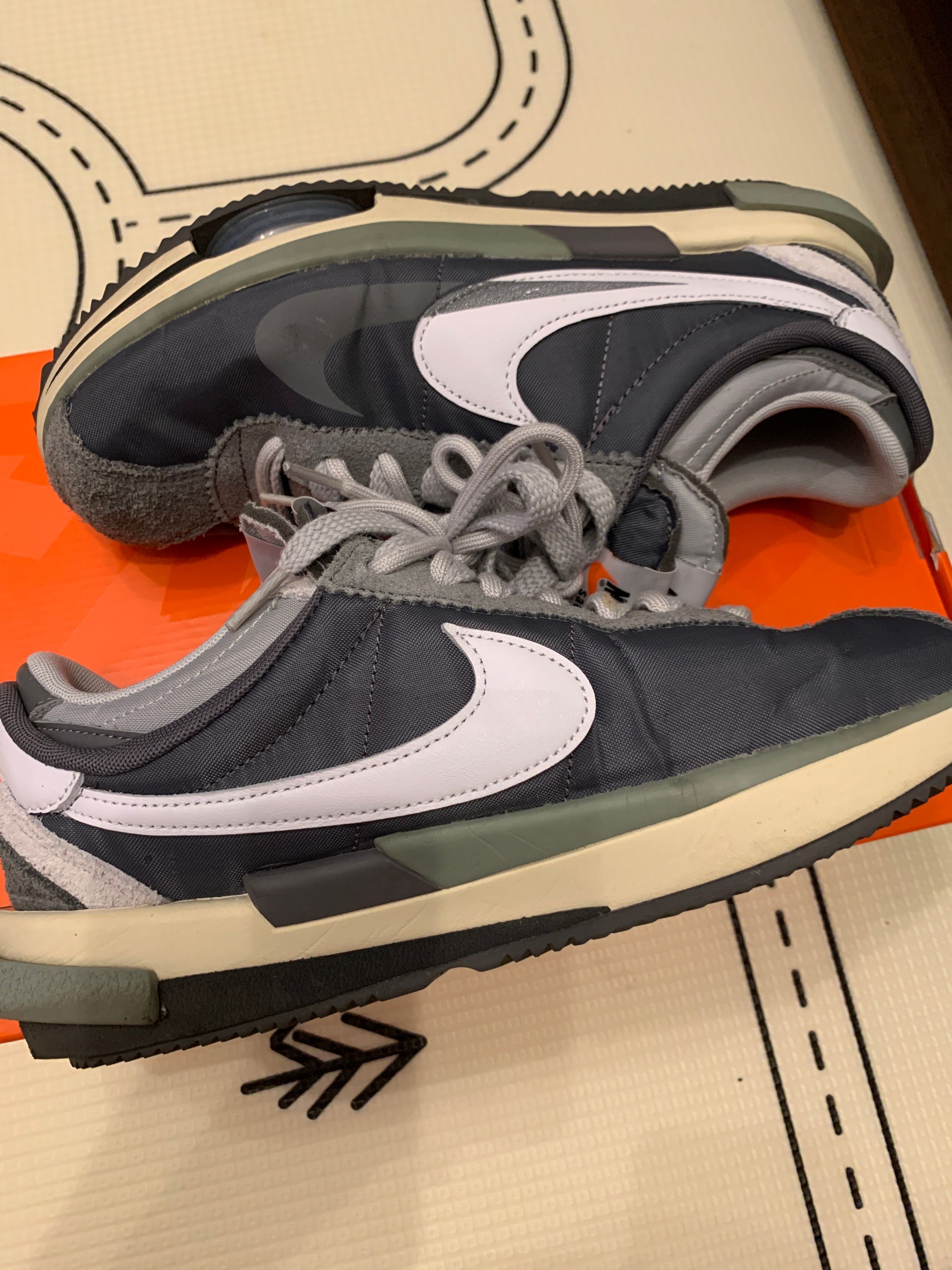 sacai × Nike Zoom Cortez "Iron Grey"