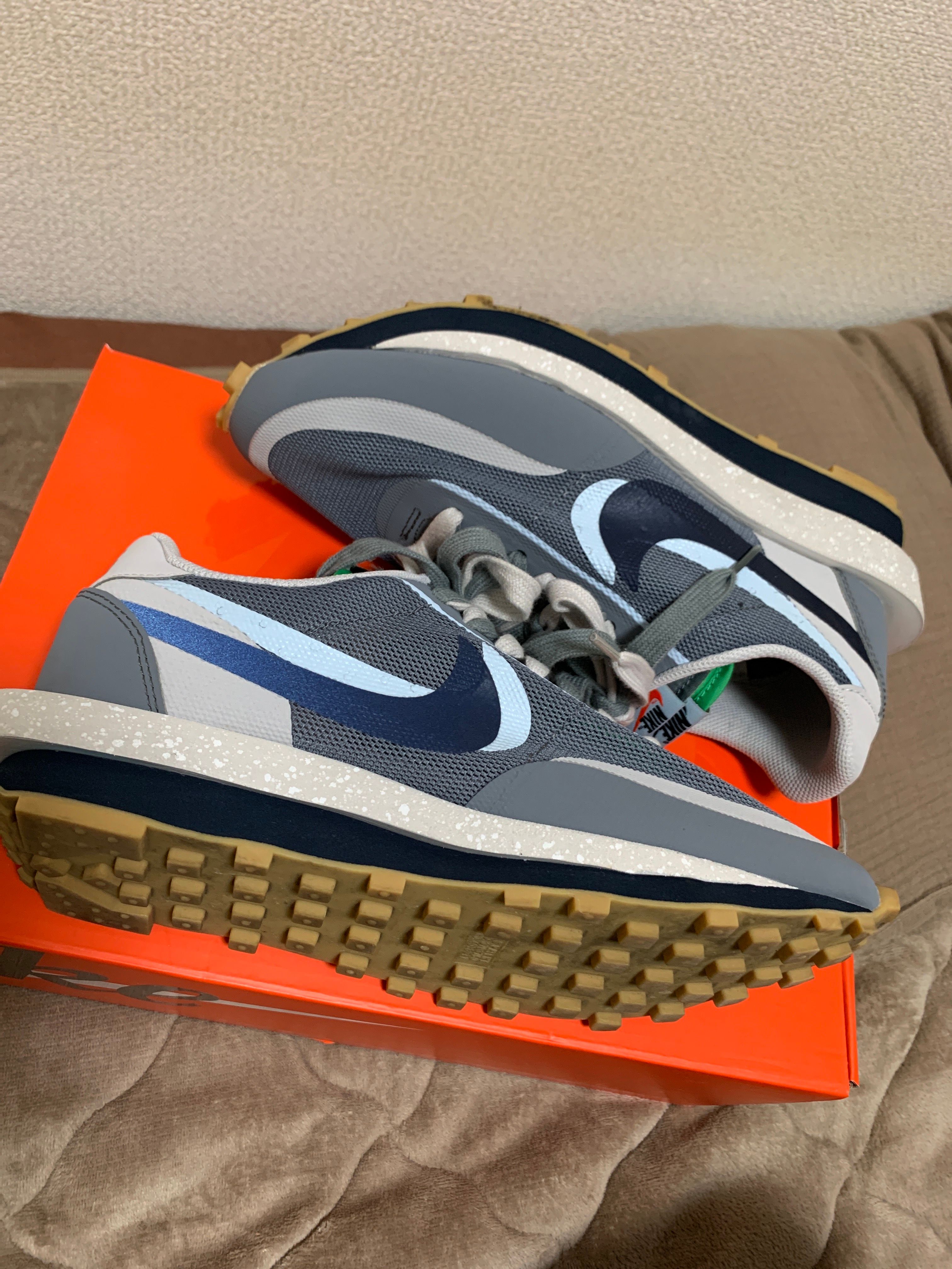 CLOT × Sacai × Nike LD Waffle "Grey Obsidian/Cool Grey"
