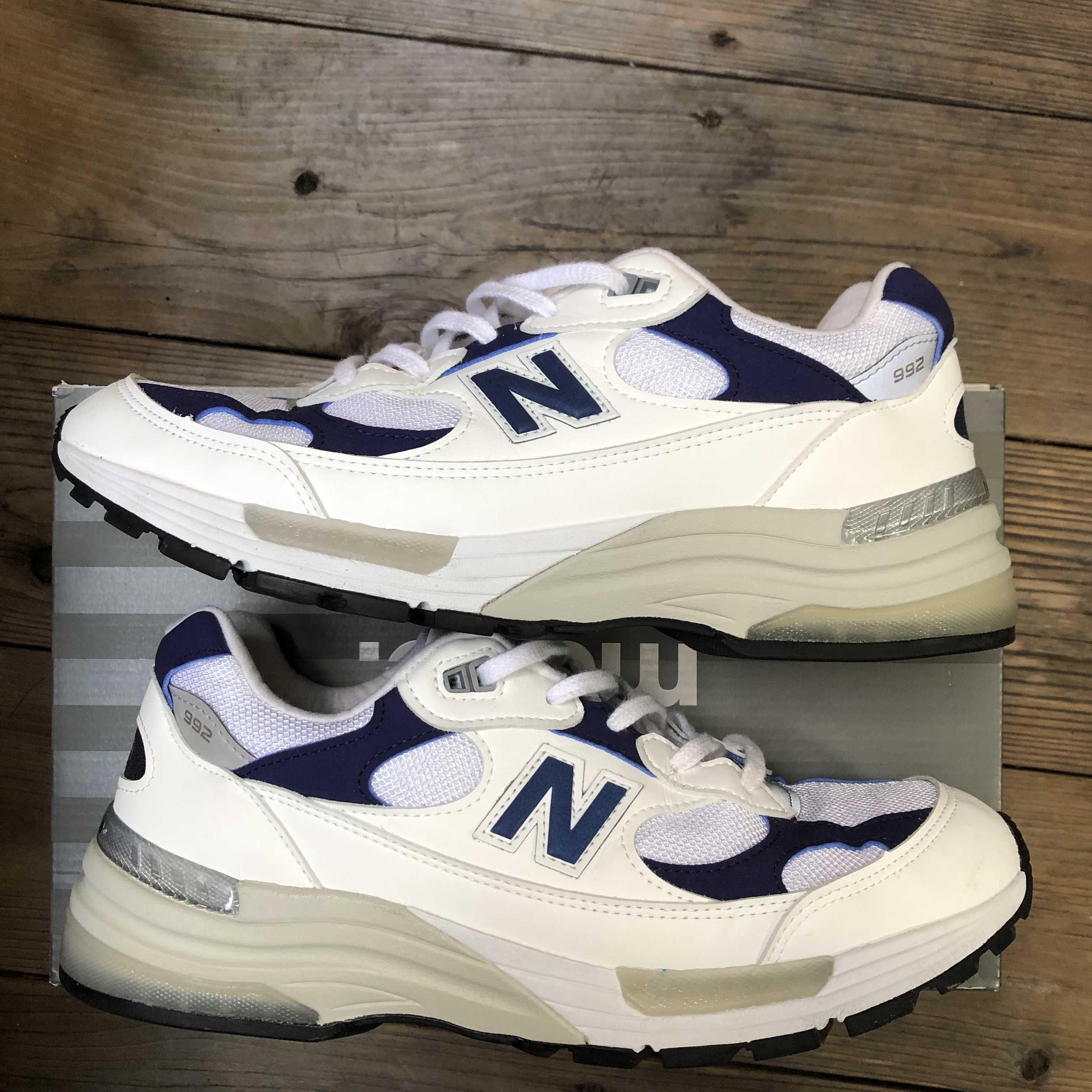New Balance 992 Made in USA "White Navy"
