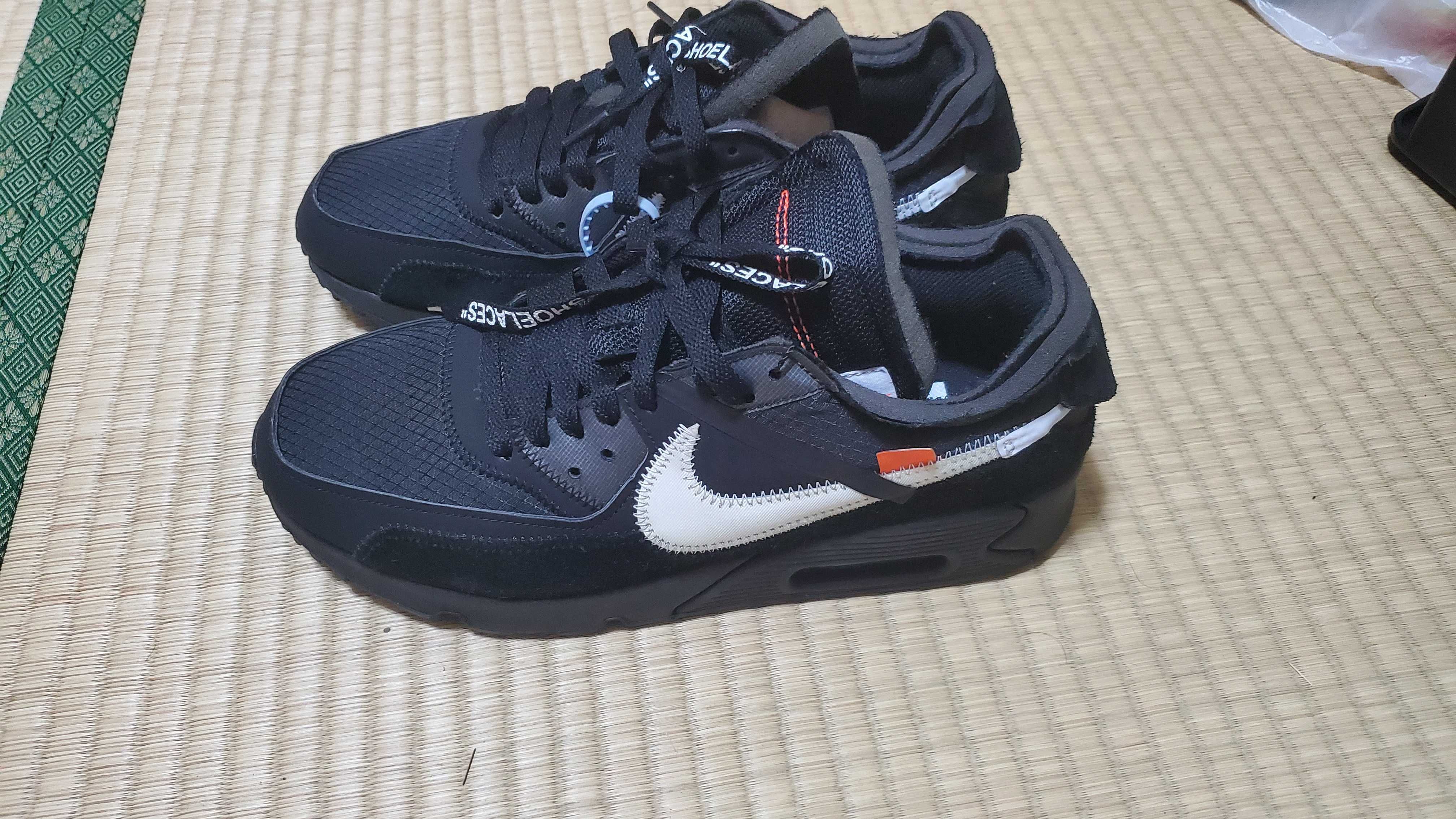 Off-White × Nike Air Max 90 "Black/Black-Cone-White"
