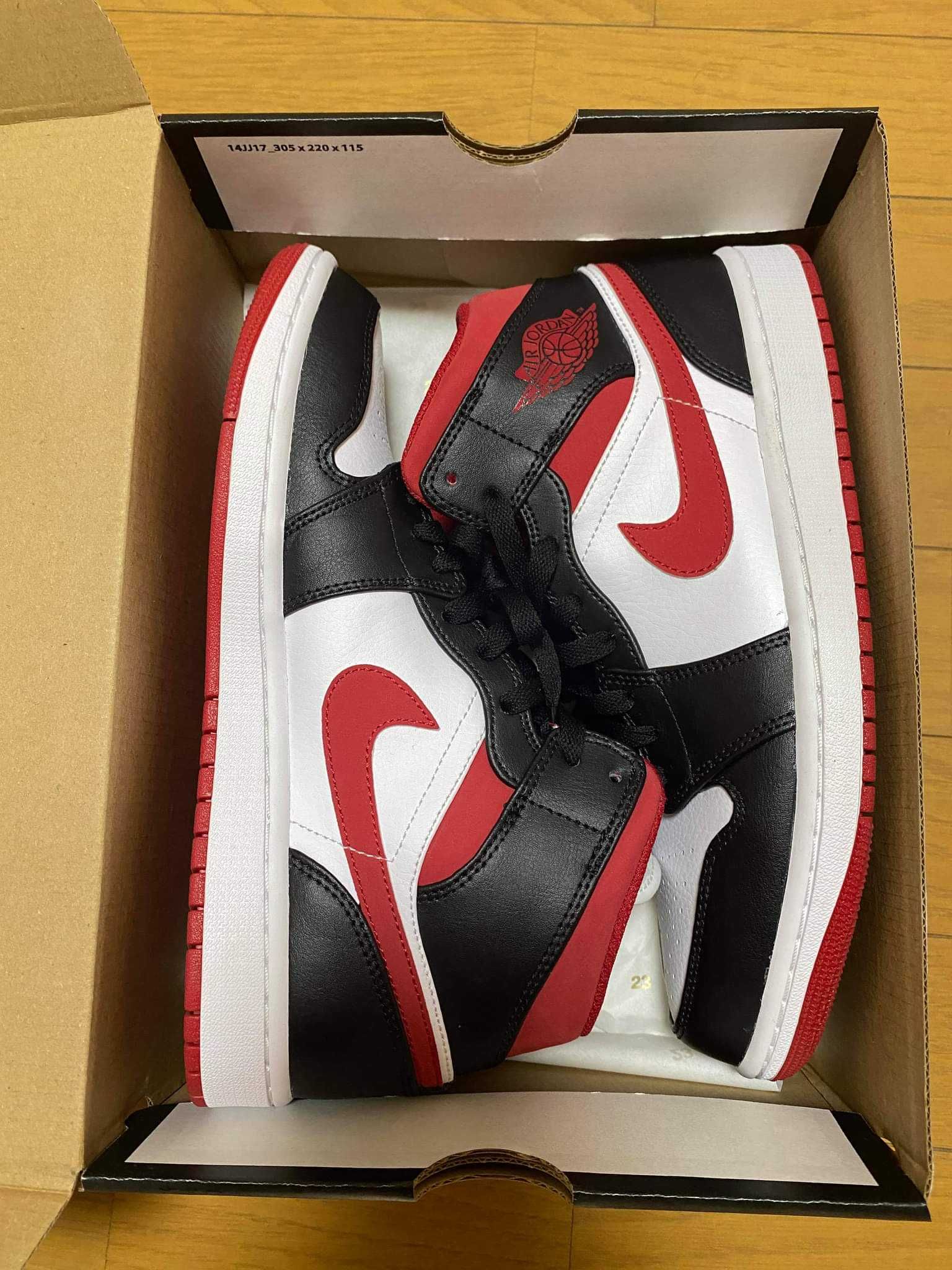 Nike Air Jordan 1 Mid "White/Gym Red Black"