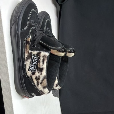 Supreme × Vans Leopard Half Cab "Black"