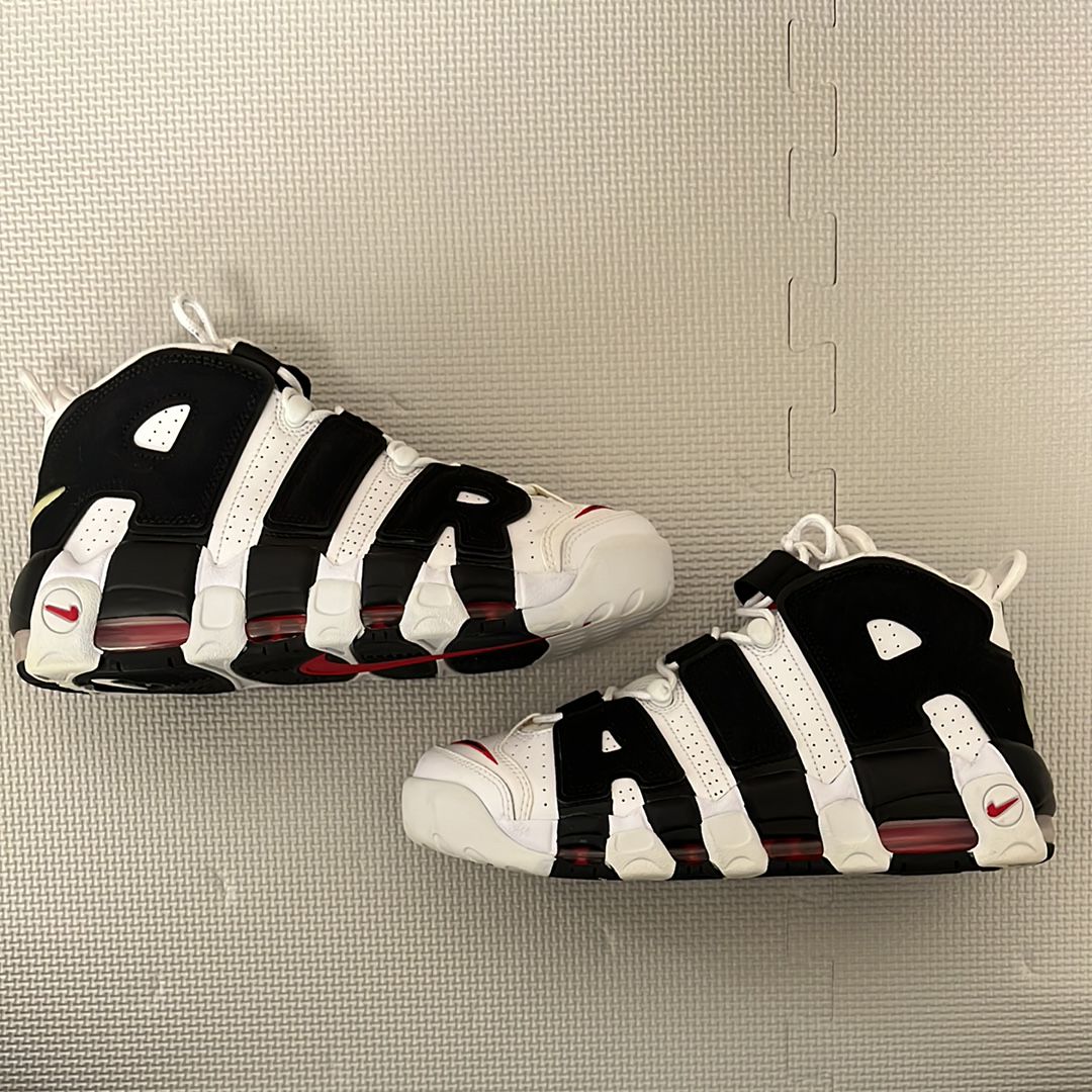 NIKE AIR MORE UPTEMPO "WHITE/BLACK/UNIVERSITY RED"(2020)