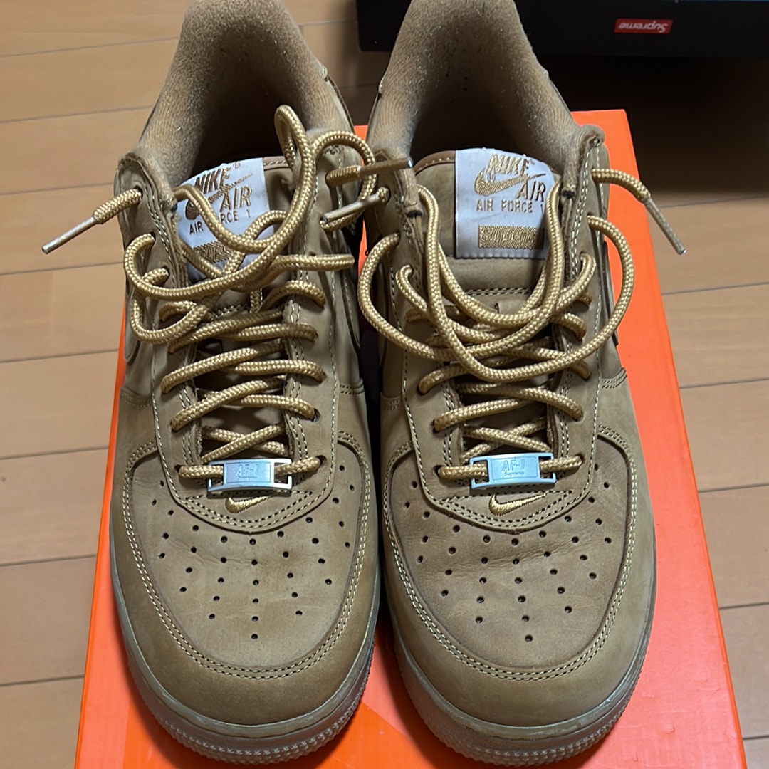 Supreme × Nike Air Force 1 Low "Flax/Wheat"