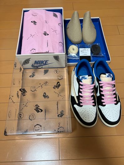 Travis Scott × fragment design × Nike Air Jordan 1 Low OG SP "Military Blue"