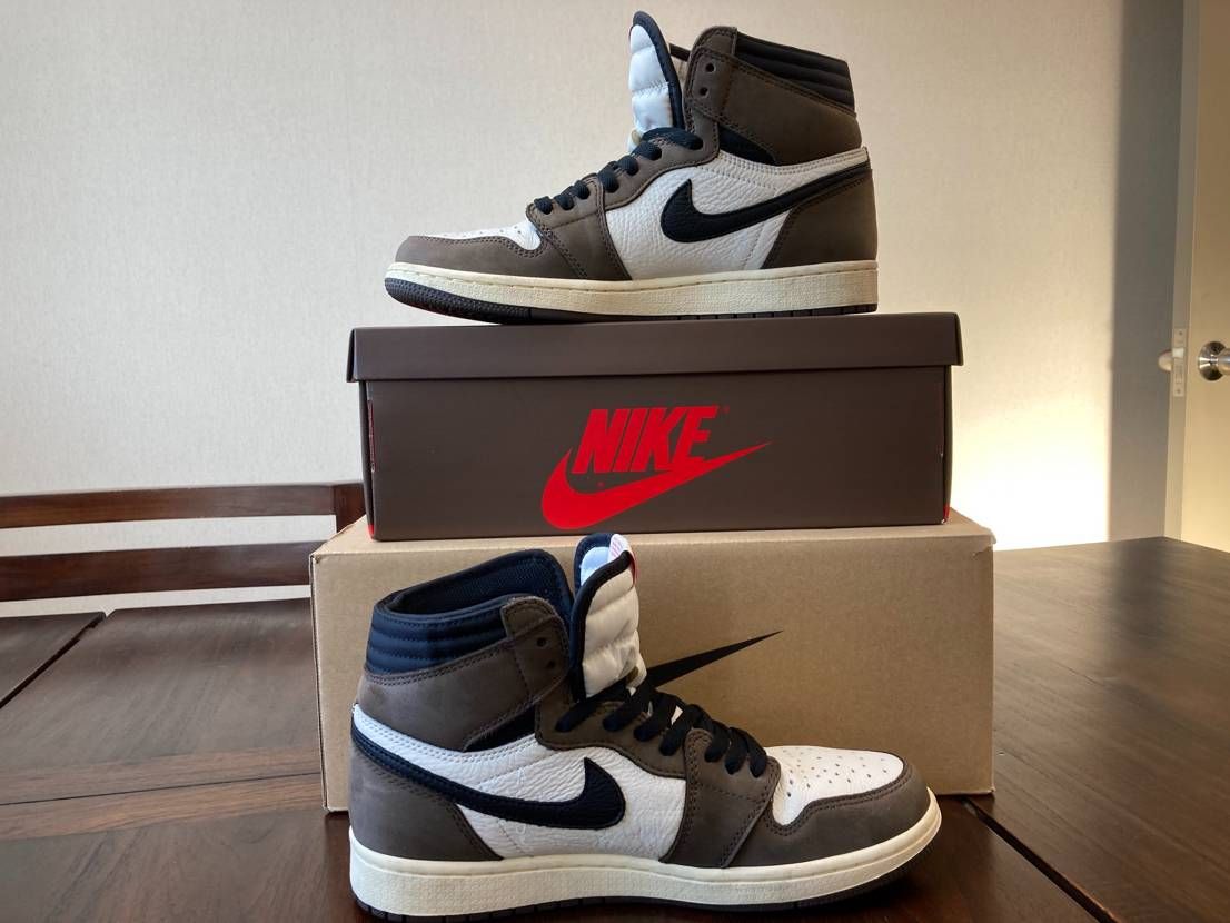 Travis Scott × Nike Air Jordan 1 Retro High OG TS SP "Sail/Dark Mocha"