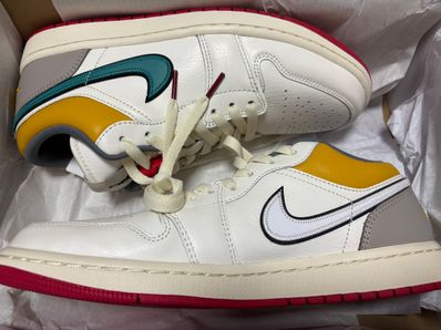 Nike Air Jordan 1 Low PRM "Sail/Cashmere/College Grey/Brave Blue"