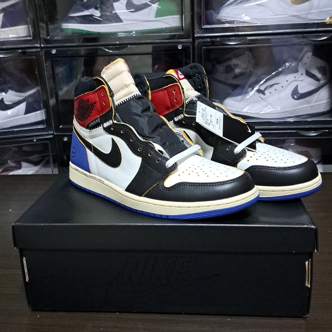fragment design × UNION × Nike Air Jordan 1 High OG "Black/Varsity Red"