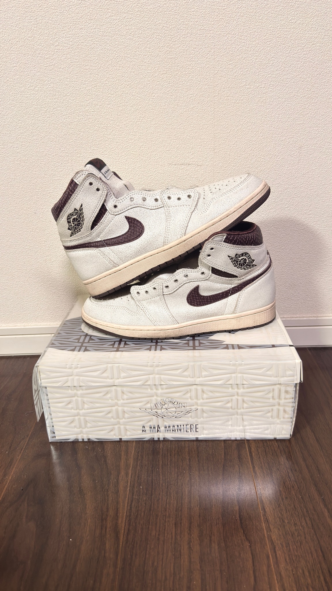 A Ma Maniere × Nike Air Jordan 1 Retro High OG "Sail and Burgundy"