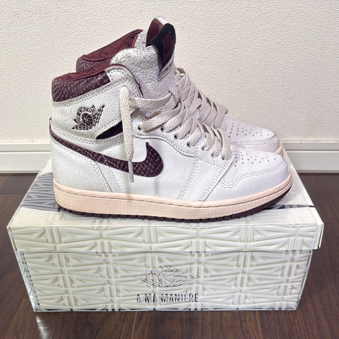A Ma Maniere × Nike Air Jordan 1 Retro High OG "Sail and Burgundy"